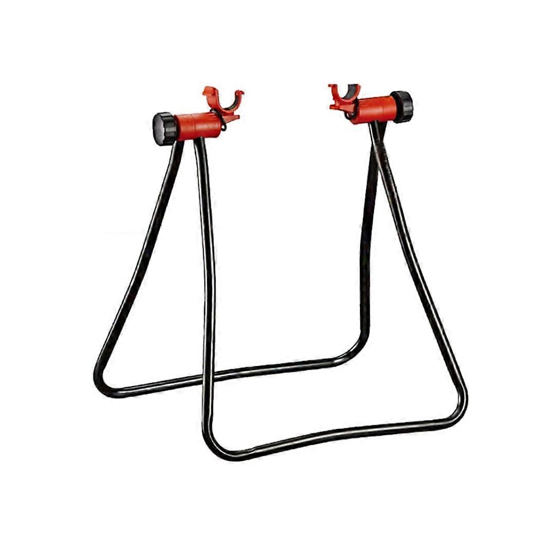 Bicycle Repair Stand with Adjustable Height Foldable Wheel Hub Rack for Maintenance Black