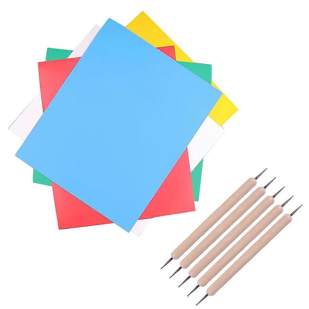 Dissolving Embroidery Paper Bamboo Transfer Printing Patterns Cloth 10Pcs 5Pcs Styluses