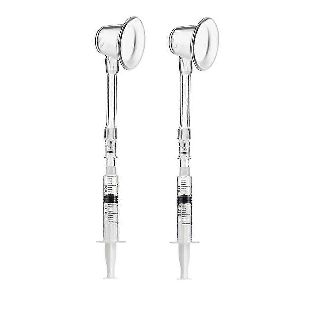 2Pcs Aspirator Corrector Retraction Corrector Pullers for Flat and Inverted Nipples(White)