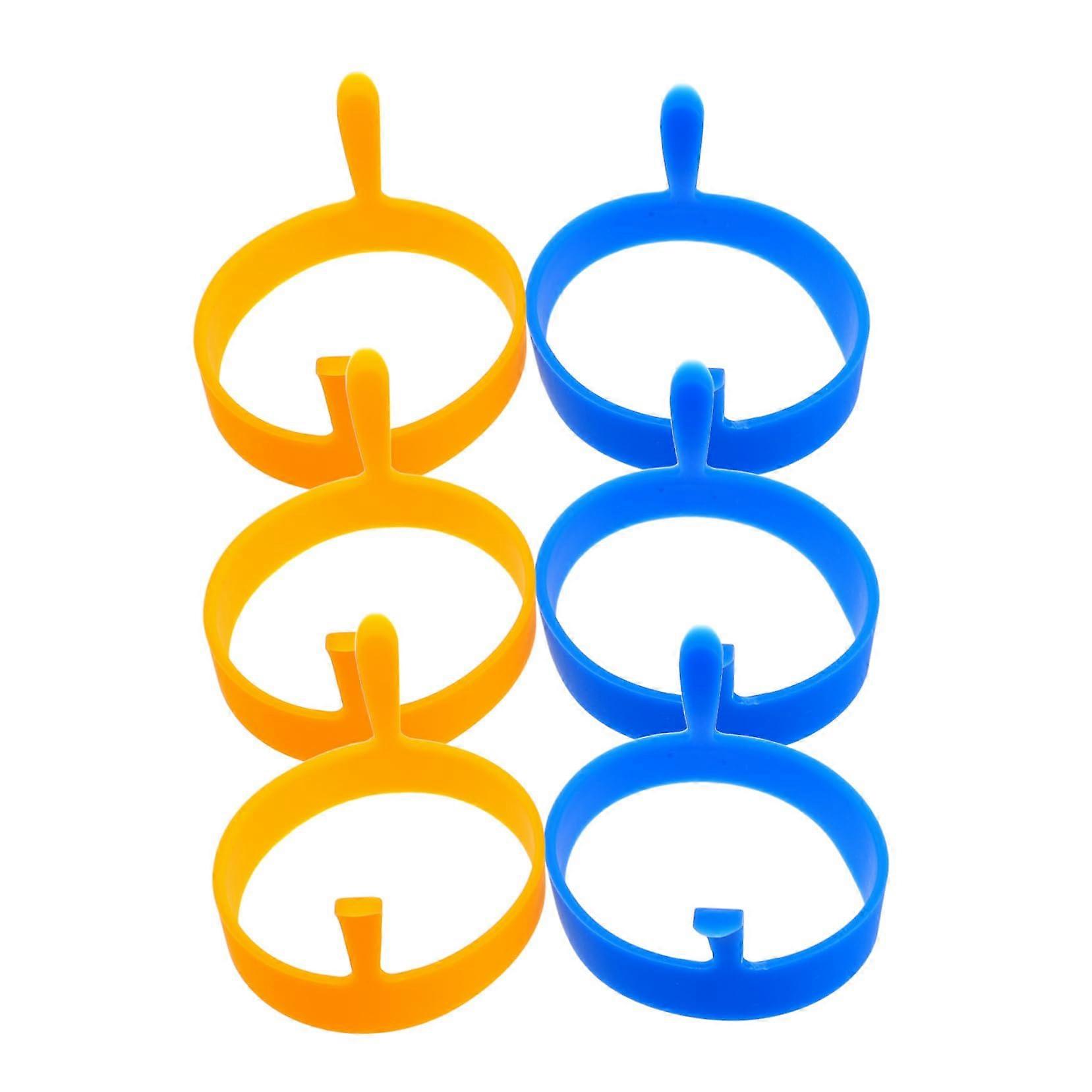 Egg Cooker Ring Pack Of 6 Silicone Egg Rings For Omelette And Fried Eggs Round Moulds Breakfast Mould Set