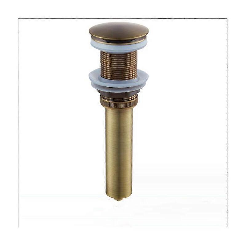 Retro Pop-up Stopper Sink Drain Click-Clack Waste Without Overflow Bronzed Brass Universal Basin Siphon
