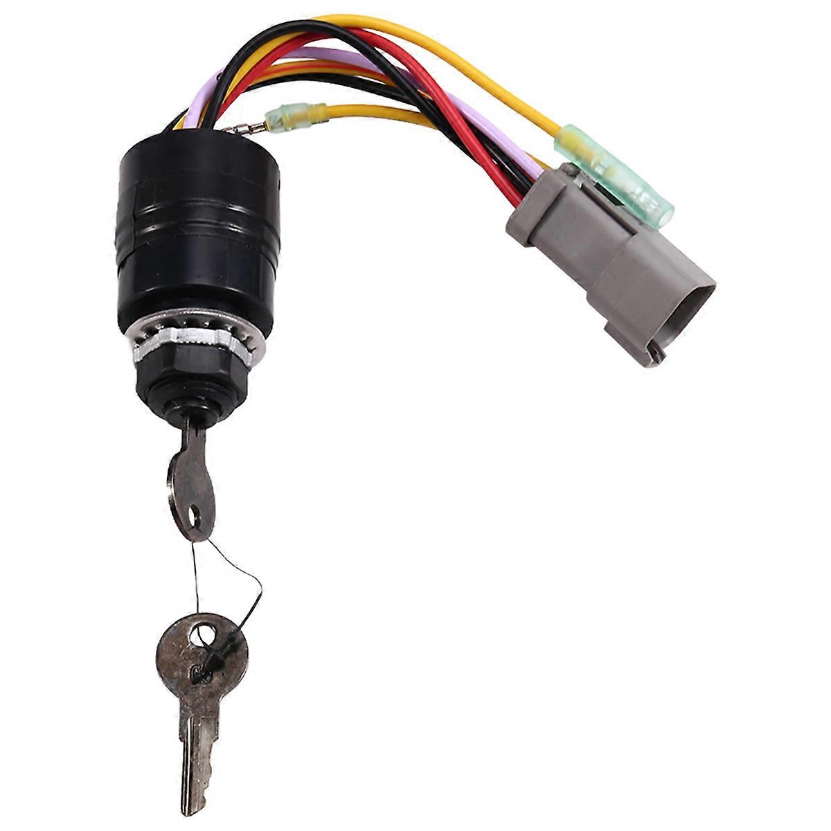129572 Ignition Switch Assy Key for Mercury Outboard Box Tracker Boats with 2 Keys 3 Position 6 Wire
