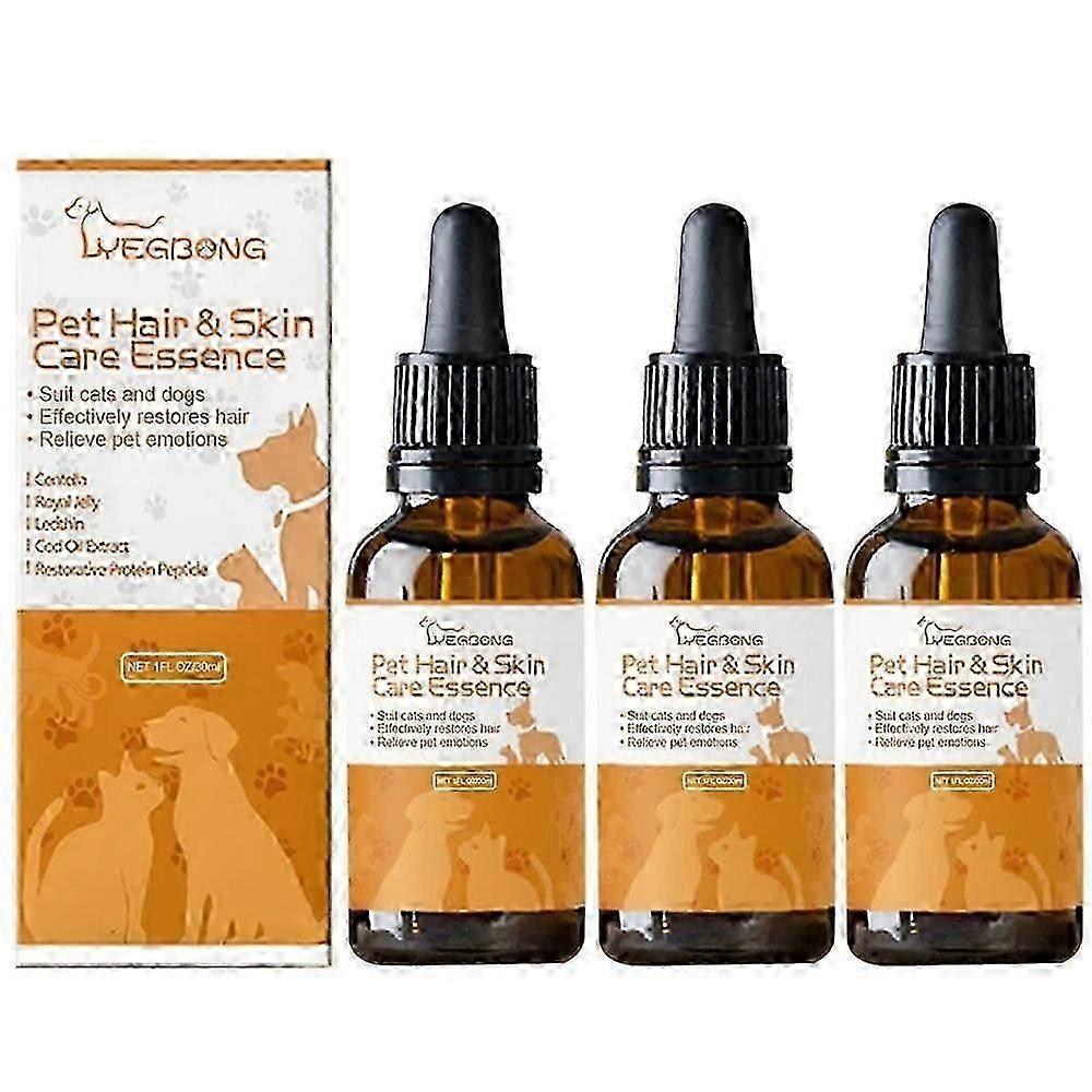 1-3X Pet Hair Skin Care Essence Natural Moisturizing Coat Conditioner Promote Hair Growth Pet Skin Care Essence Pet Health Care 30ml