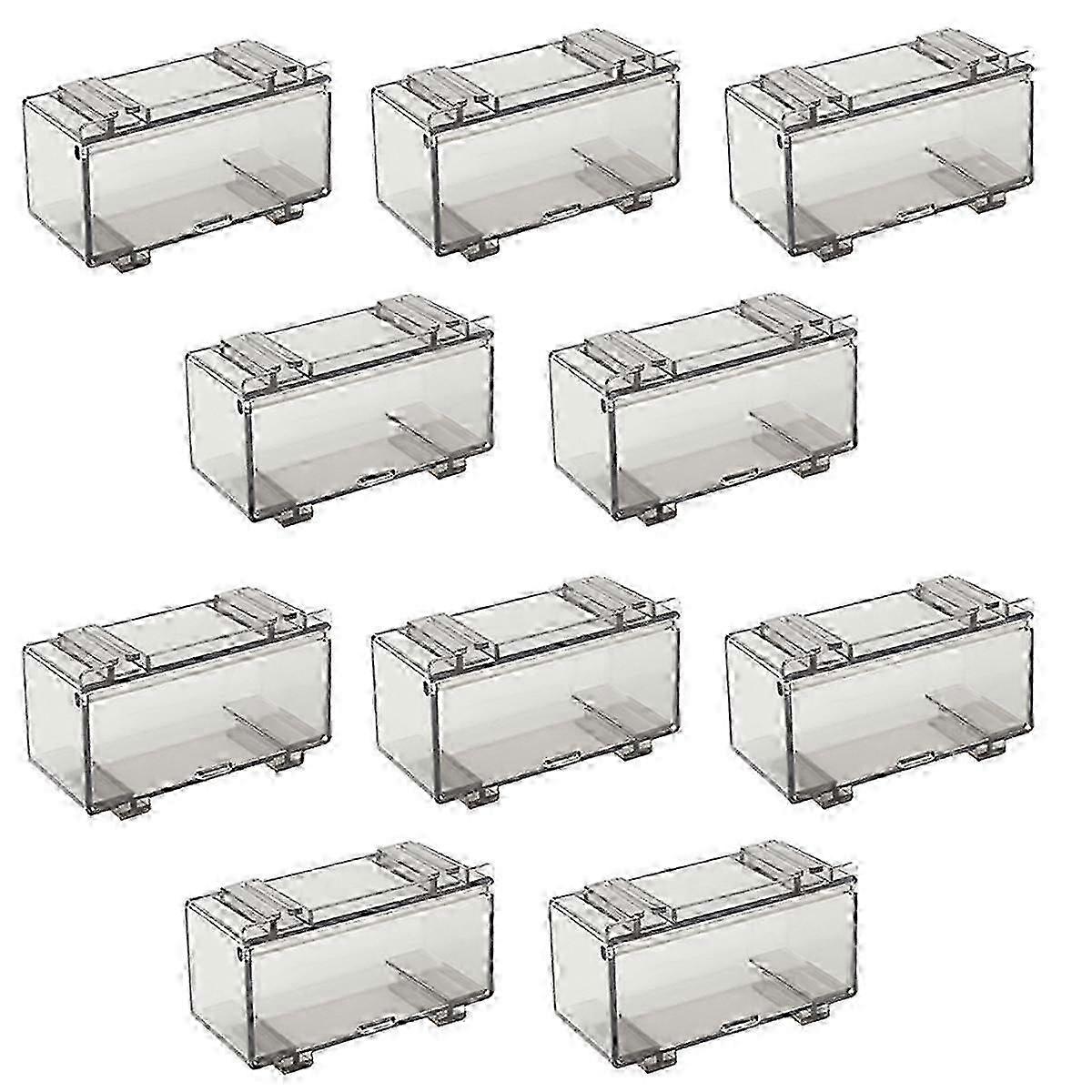 10Pcs Clear Acrylic Display Case for Car Models and Wheels