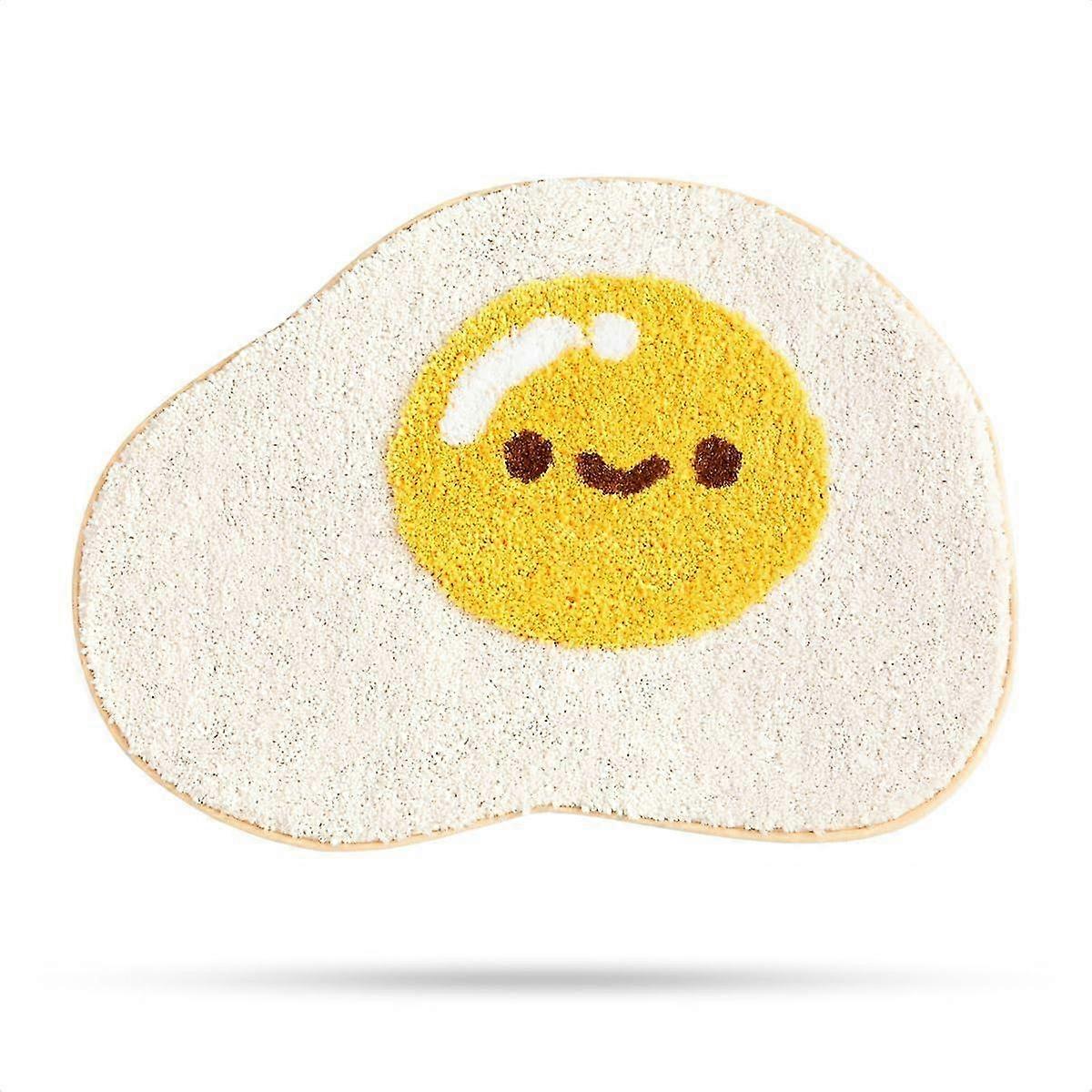 Egg Bath Mat, Soft Microfiber Material, Absorbent Non-Slip Design for Use in Showers