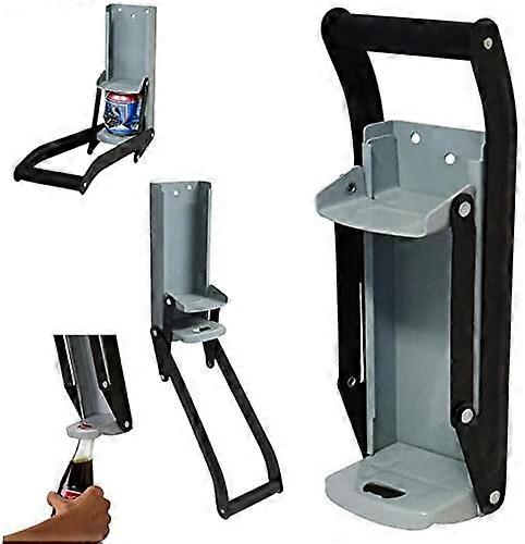 Large metal can crusher, solid and robust with high leverage, wall mounting, ideal for small and large aluminium cans up to 500 ml.