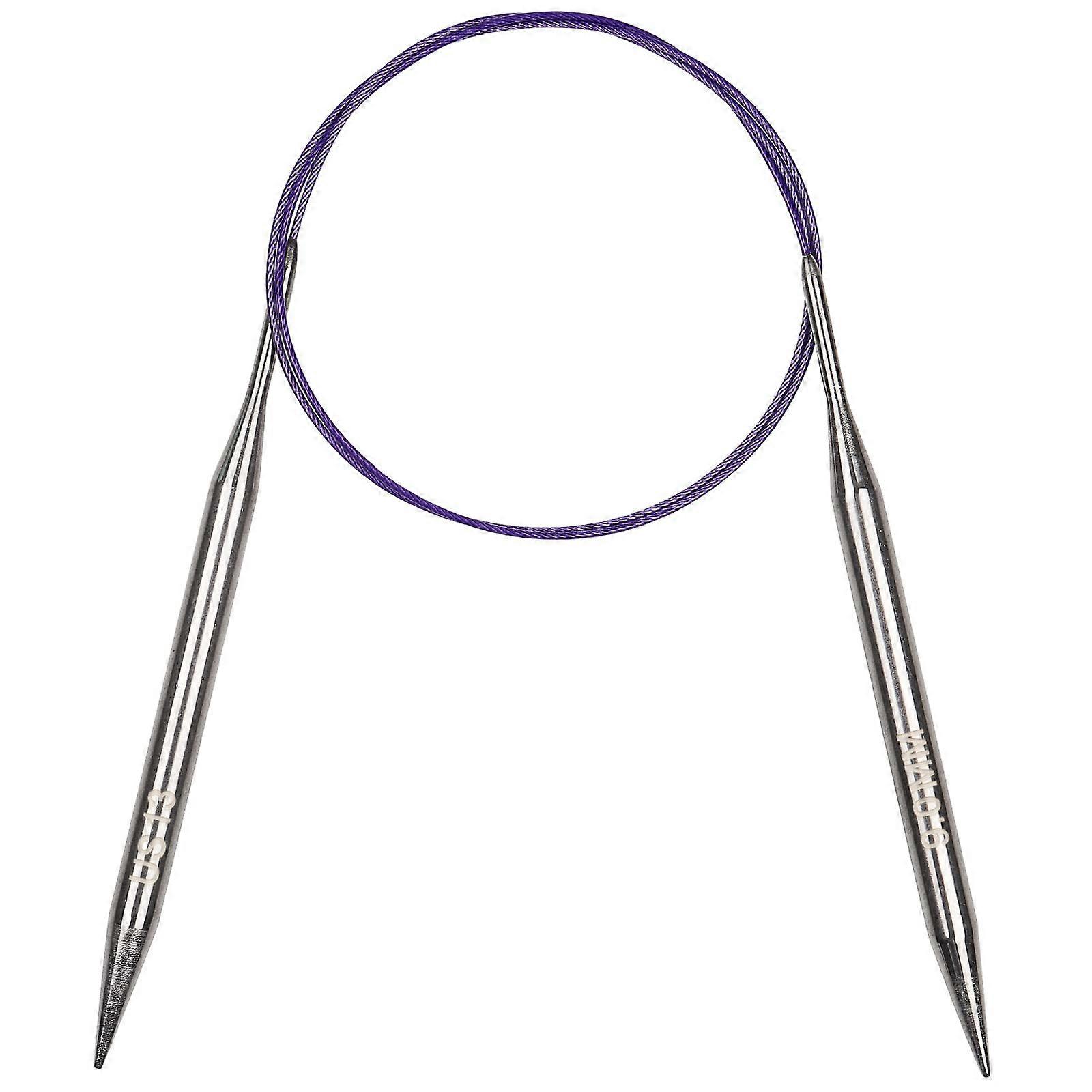 Circular Knitting Needles 100 cm 9.0 mm Stainless Steel with Flexible Cable for Large Projects and Blanket Knitting