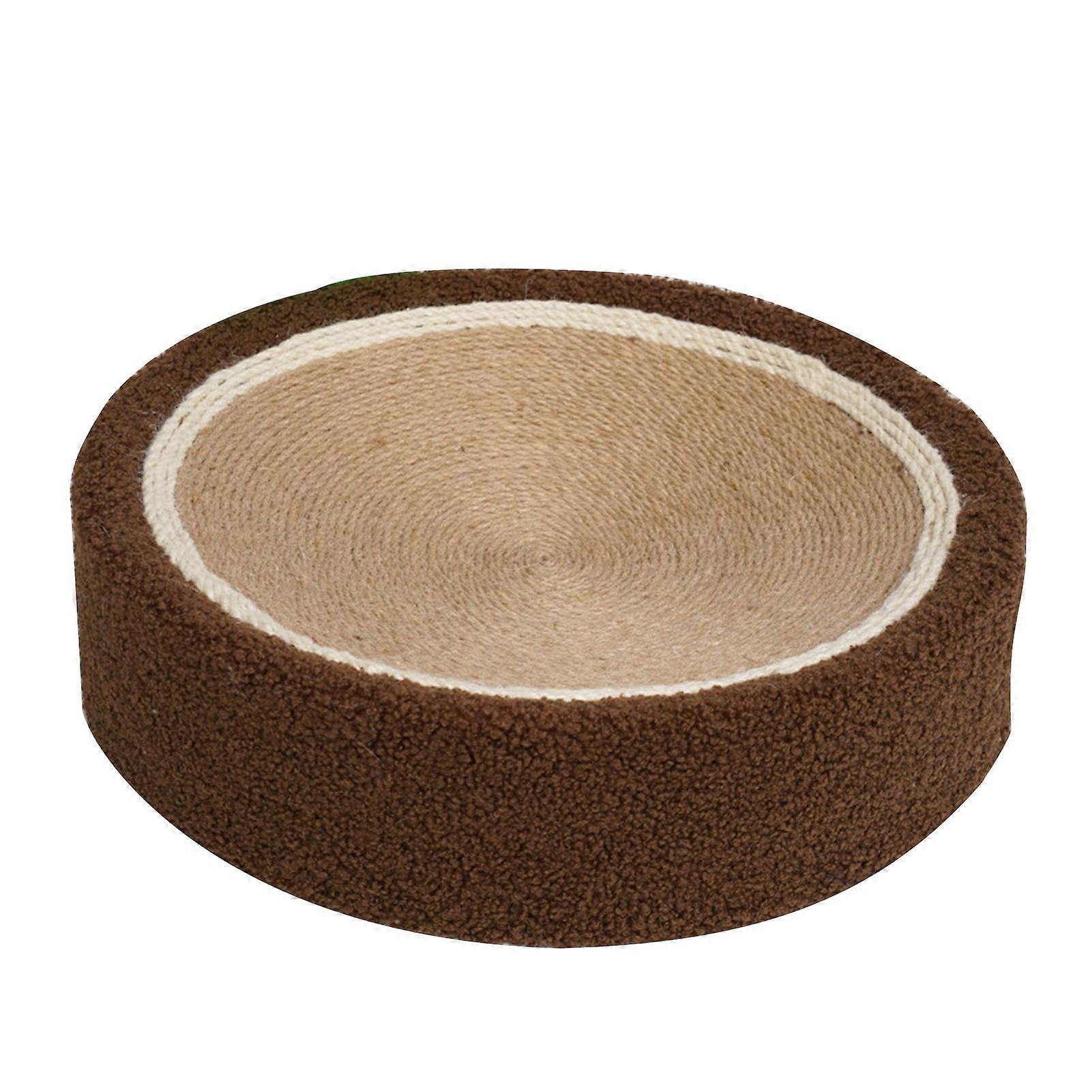Round Cat Scratch Bowl Scratch Resistant Comfortable Sisal Lasting Cat Scratching Bed for Amusement Rest