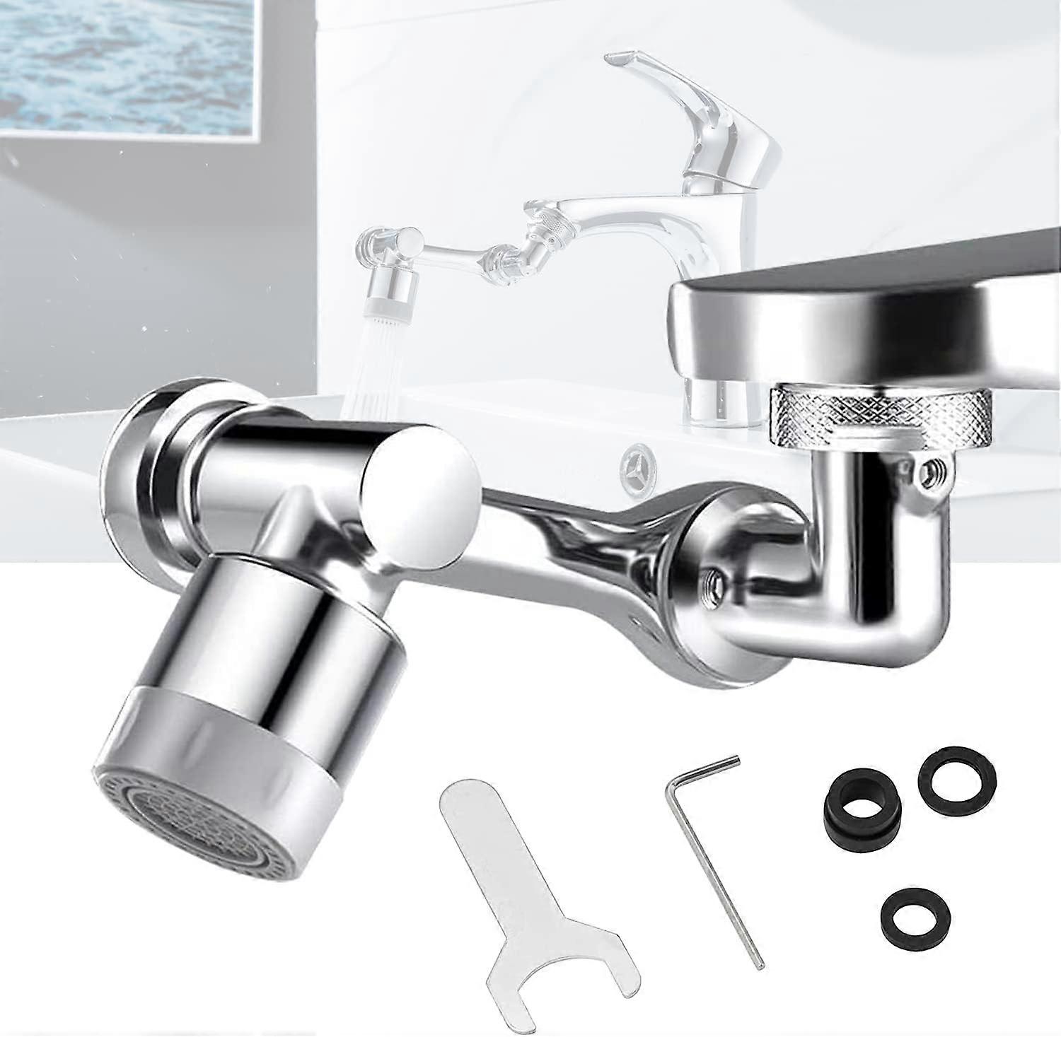 1080° Swivel Faucet Attachment, Aerator Faucet Extender, Faucet Aerator with 2 Spray Functions