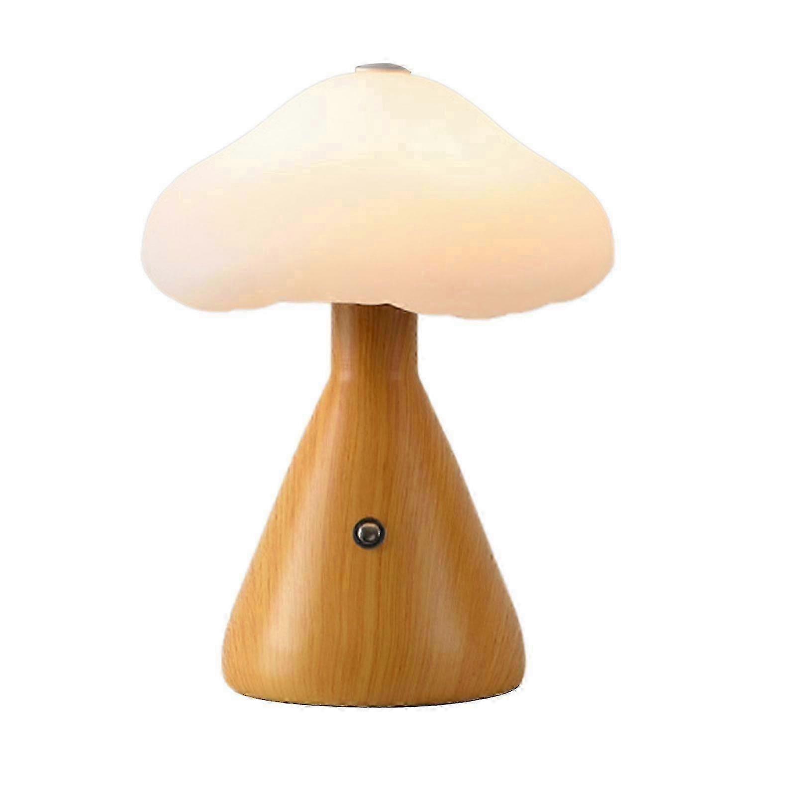 Mushroom Lamp for Bedroom, Portable Dimmable Bedside Lamp with USB, Cordless Nightlight, Mushroom Table Lamp for Home Decor