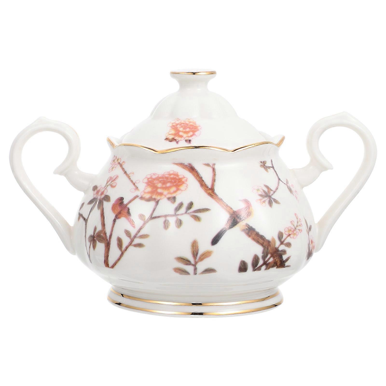 White Porcelain Tea Pots Housewarming 280ml Elegant Storage 1Pcs