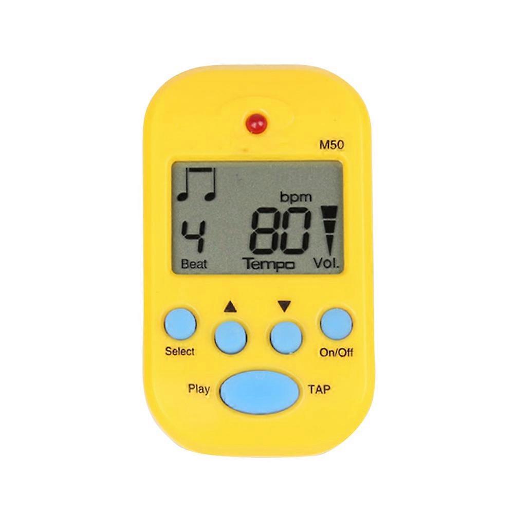 Yellow Digital Metronome For Piano ABS Material 1Set