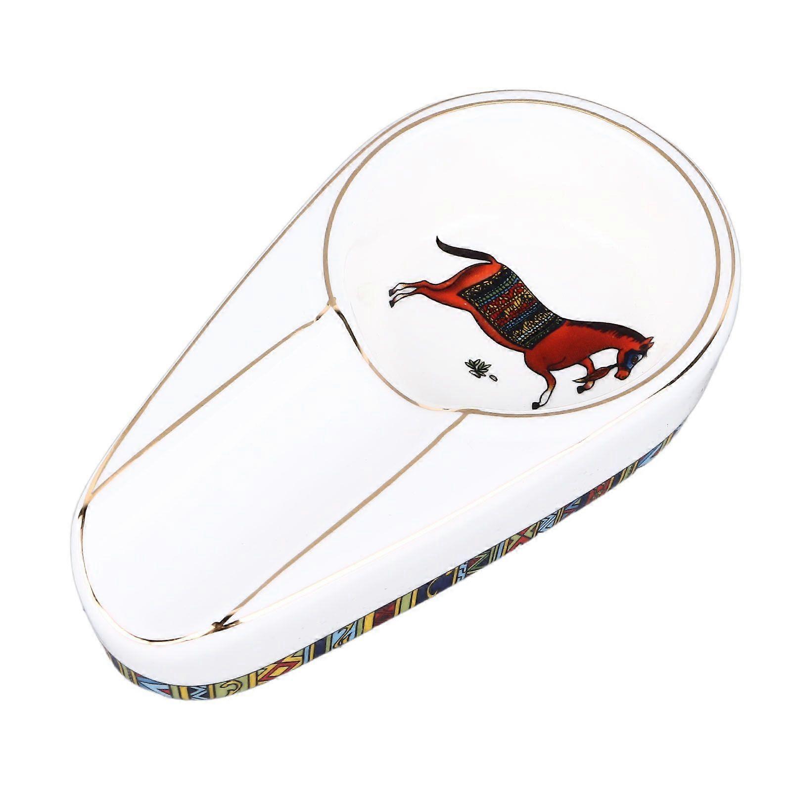 2025 Latest Model  Ceramic Cigar Ashtray Prevent Slip Compact Single Cigar