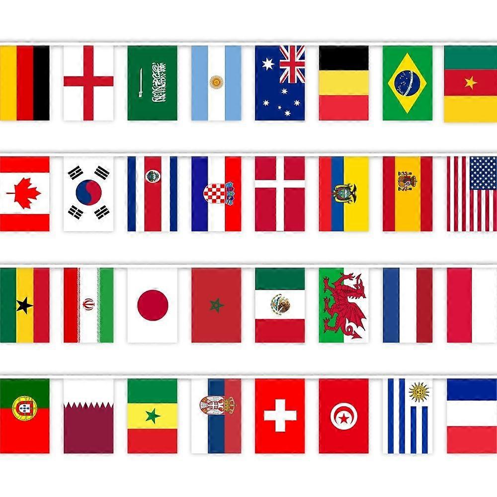 200 Country Flags International Flags Garland 58M World Flag 5.5 x 8.25 Inch for Bar Decorations