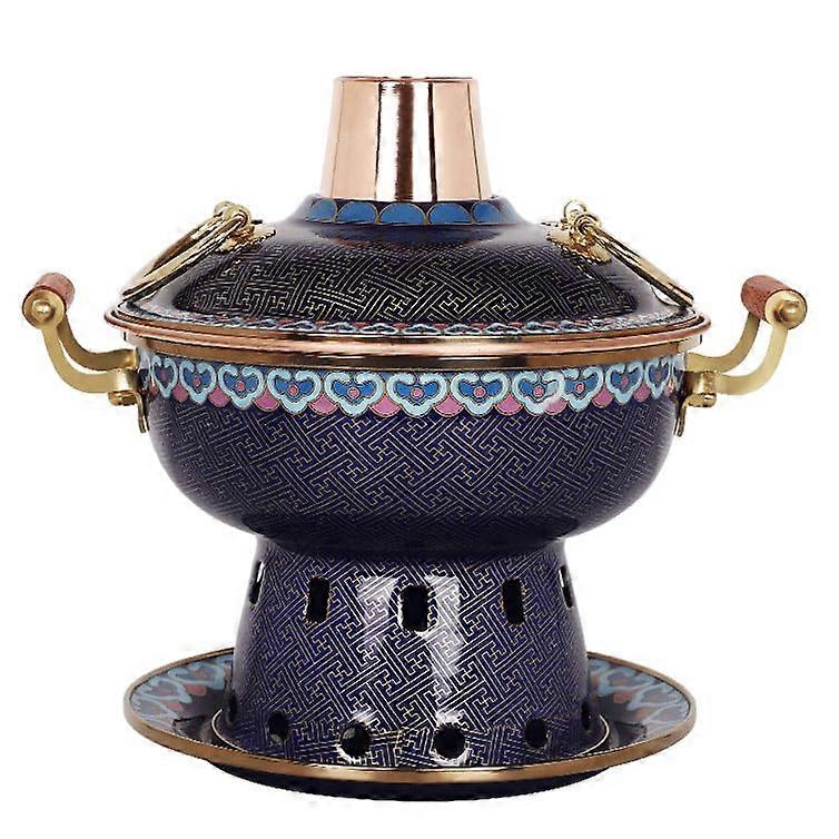 Chinese Copper Hot Pot with Lid, Mongolian Cattle Hotpot, 26 cm