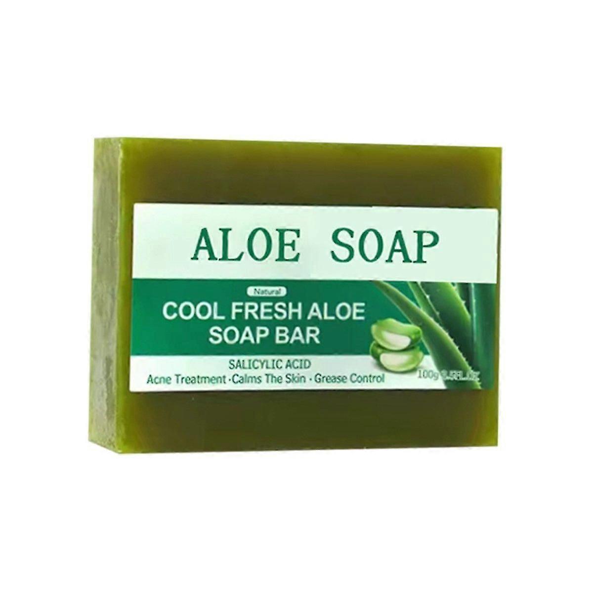 Aloe Soap for Face & Body - Natural Bar Soap with Salicylic Acid - Gentle Cleansing - Hydrating and Nourishing - Moisturizing Sensitive Skin