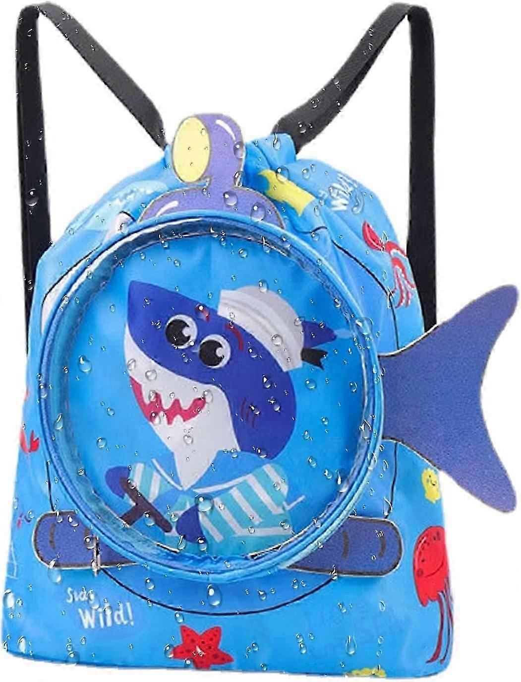 حقيبة سباحة للأطفال ، حقيبة ظهر شاطئية مع لطيفة ، حقيبة ظهر سباحة جافة ورطبة للأطفال للسباحين