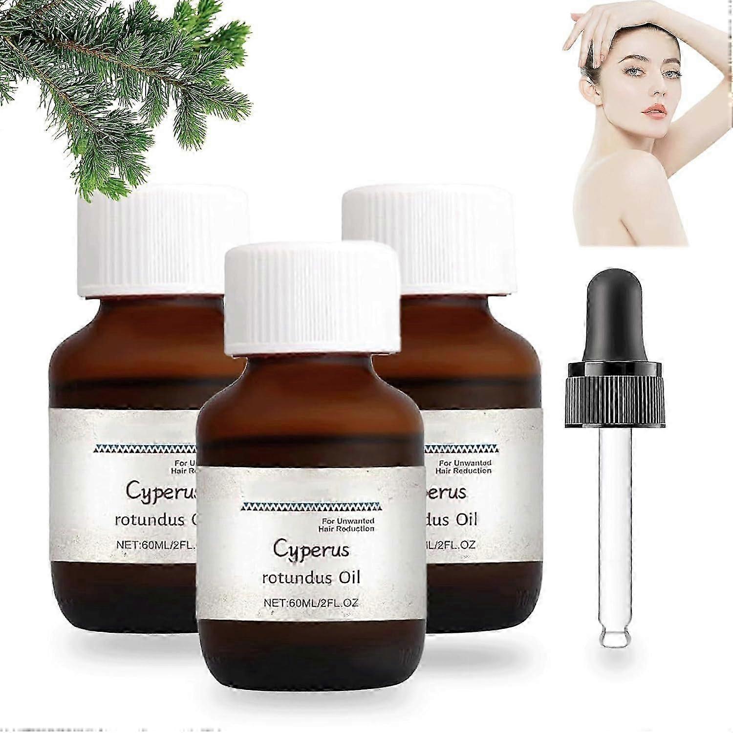 Ulei Cyperus Rotundus pentru reducerea creșterii părului corporal, Îndepărtarea părului Ulei Cyperus cu picurător, Hidratare corporală hrănitoare piele, 60ml