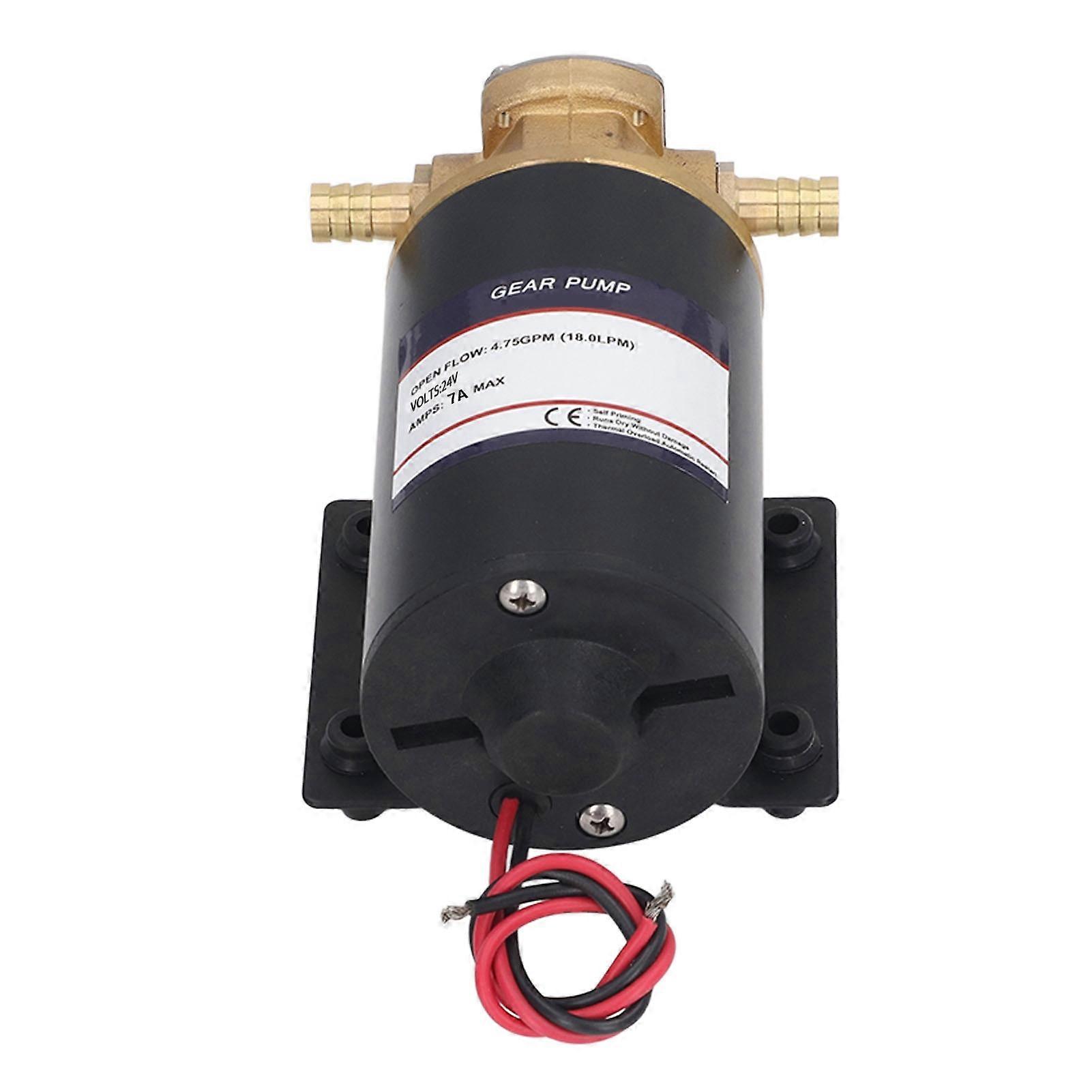 Pompe à engrenages auto-amorçante Base en caoutchouc de soupape en laiton 4.75GPM 18LPM Pompe à palettes électrique