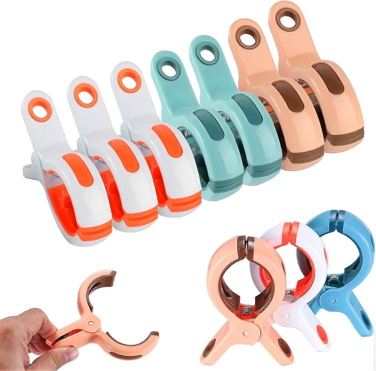 10 Pack Beach Towel Clips, Towel Clips for Sun Loungers, Beach Clips