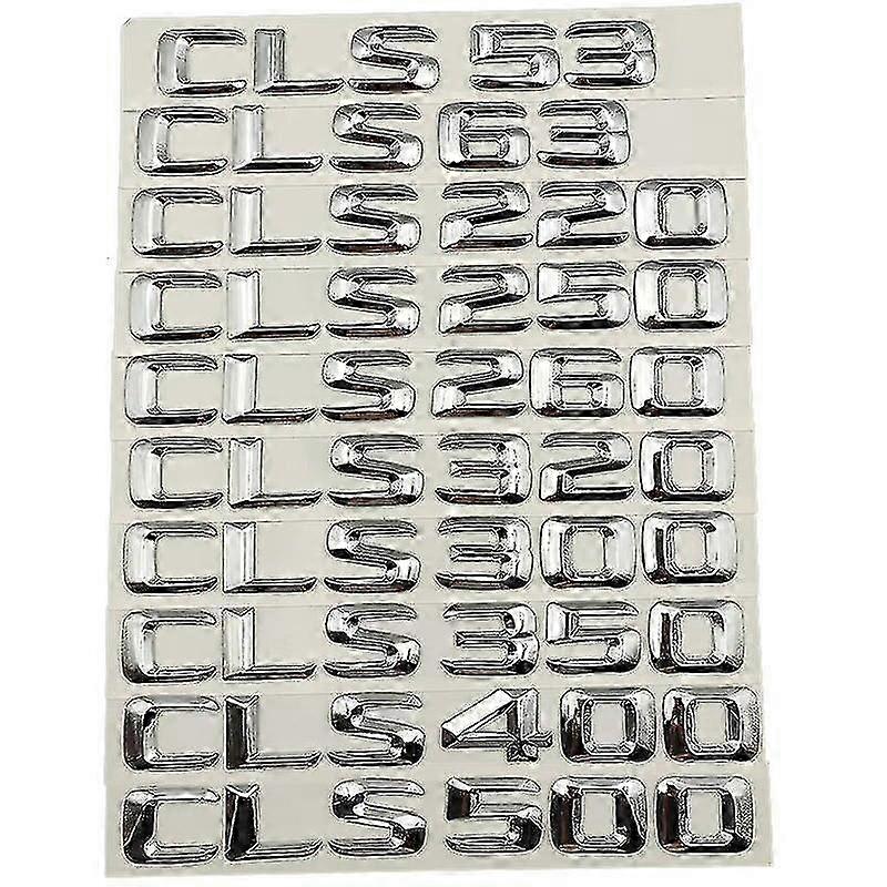 Insignia del emblema del coche ABS 3D para CLS53 CLS63 CLS260 CLS300 CLS350 CLS400 CLS500 W219 W218 Accesorios del logotipo del maletero