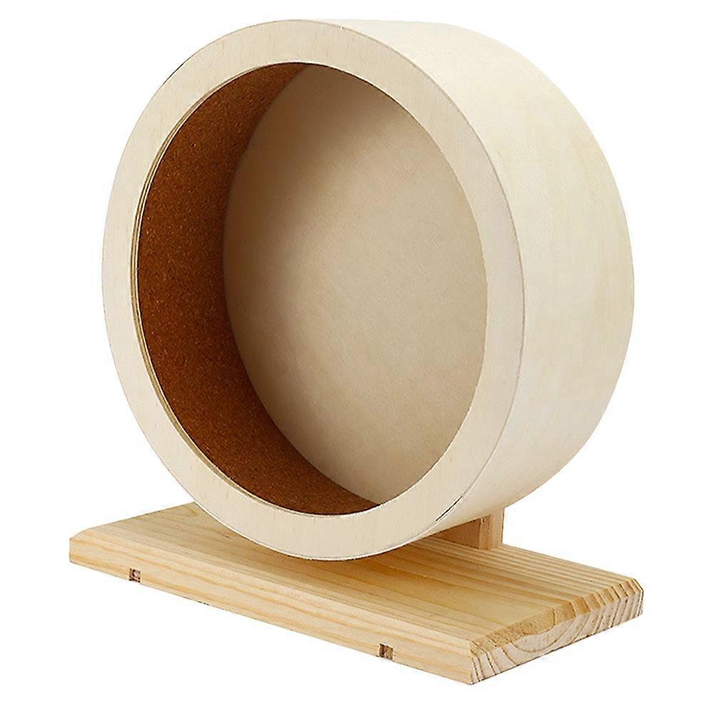 Wooden Silent Hamster Wheel for Small Pets Medium Exercise Disc for Hamsters, Mice, and Hedgehogs