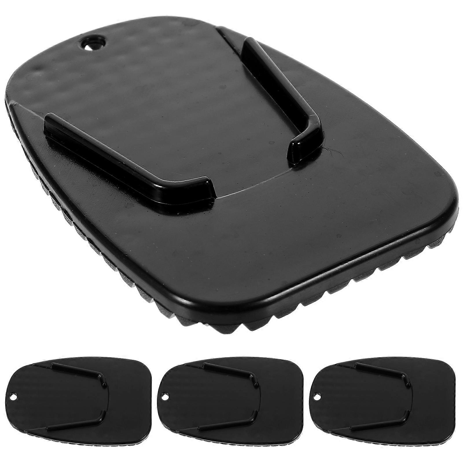 5pcs Durable Black Motorbike Kickstand Pads Side Stand Cushions for Safe Parking on Uneven Surfaces Lightweight Easy to Carry