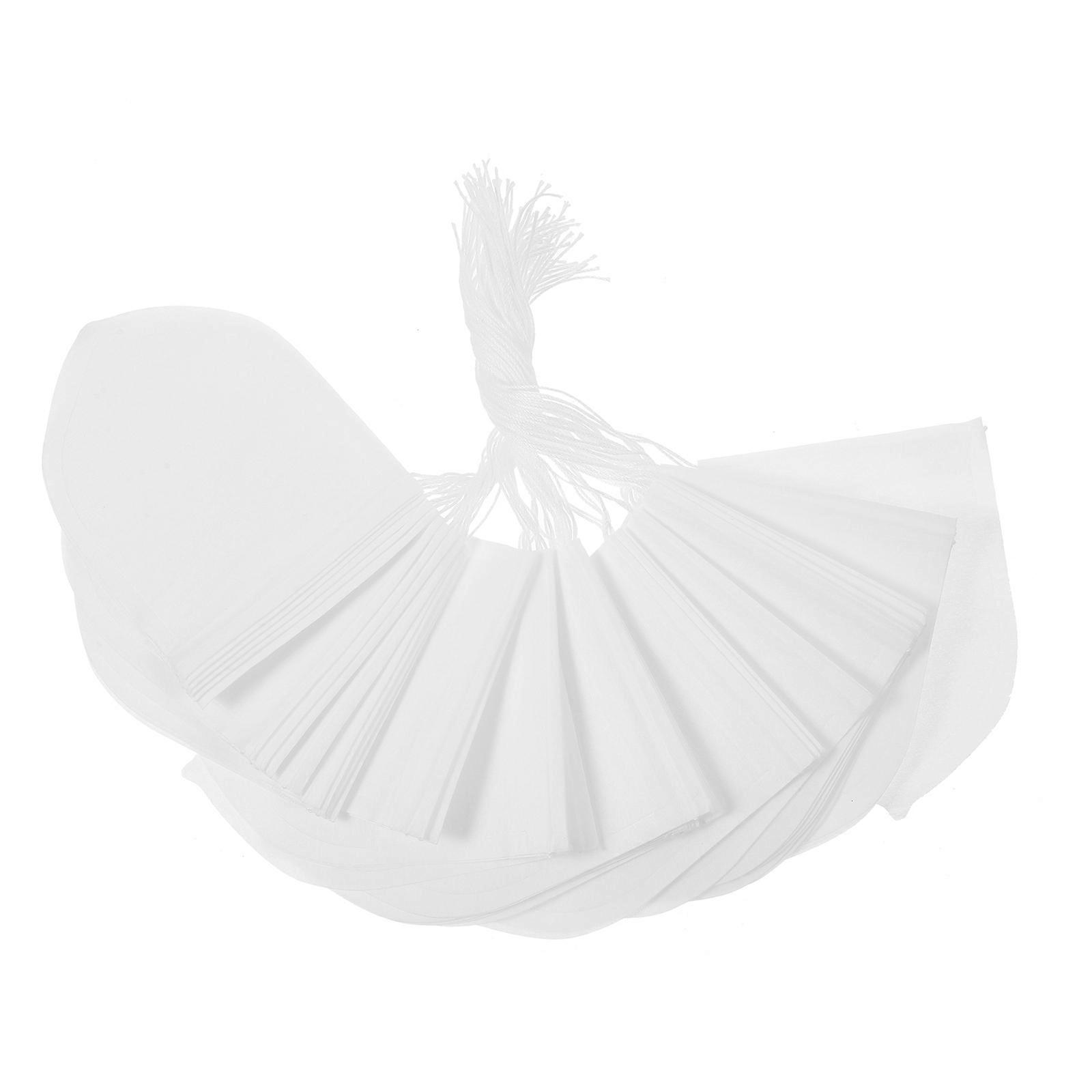 Disposable Tea Herbal Filter Bag White 8X6X0.01CM Wood Pulp For Loose Tea Brewing 100Pcs