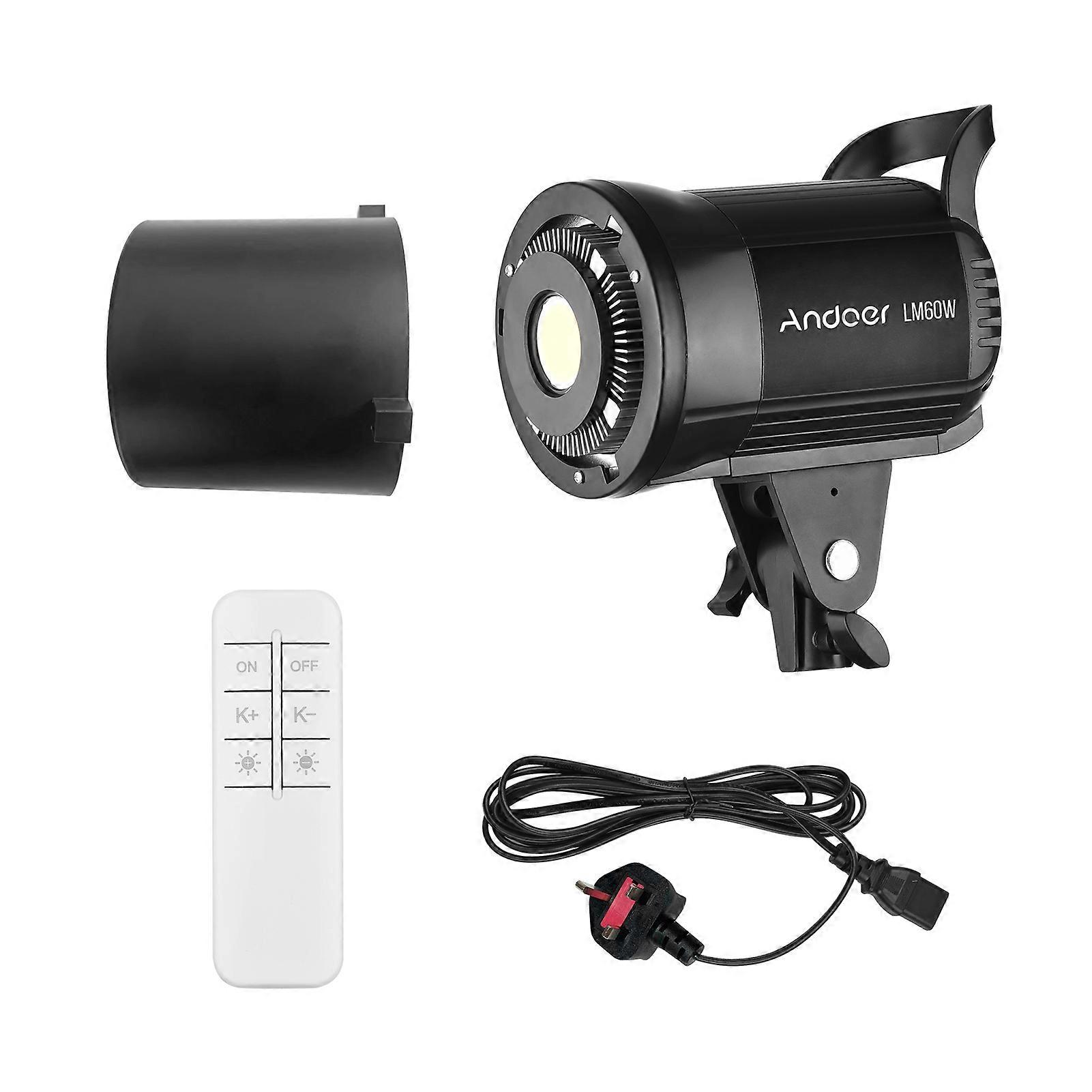 Portable LED Fill 60W Studio 5500K Dimmable Continuous Light with Remote Control for Product Portrait Wedding Photography Live Streaming Video