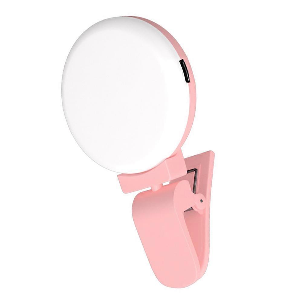 Pink Selfie Light for Phone with Adjustable Brightness Made of ABS PC Perfect for Traveling and Long Use 3 Levels