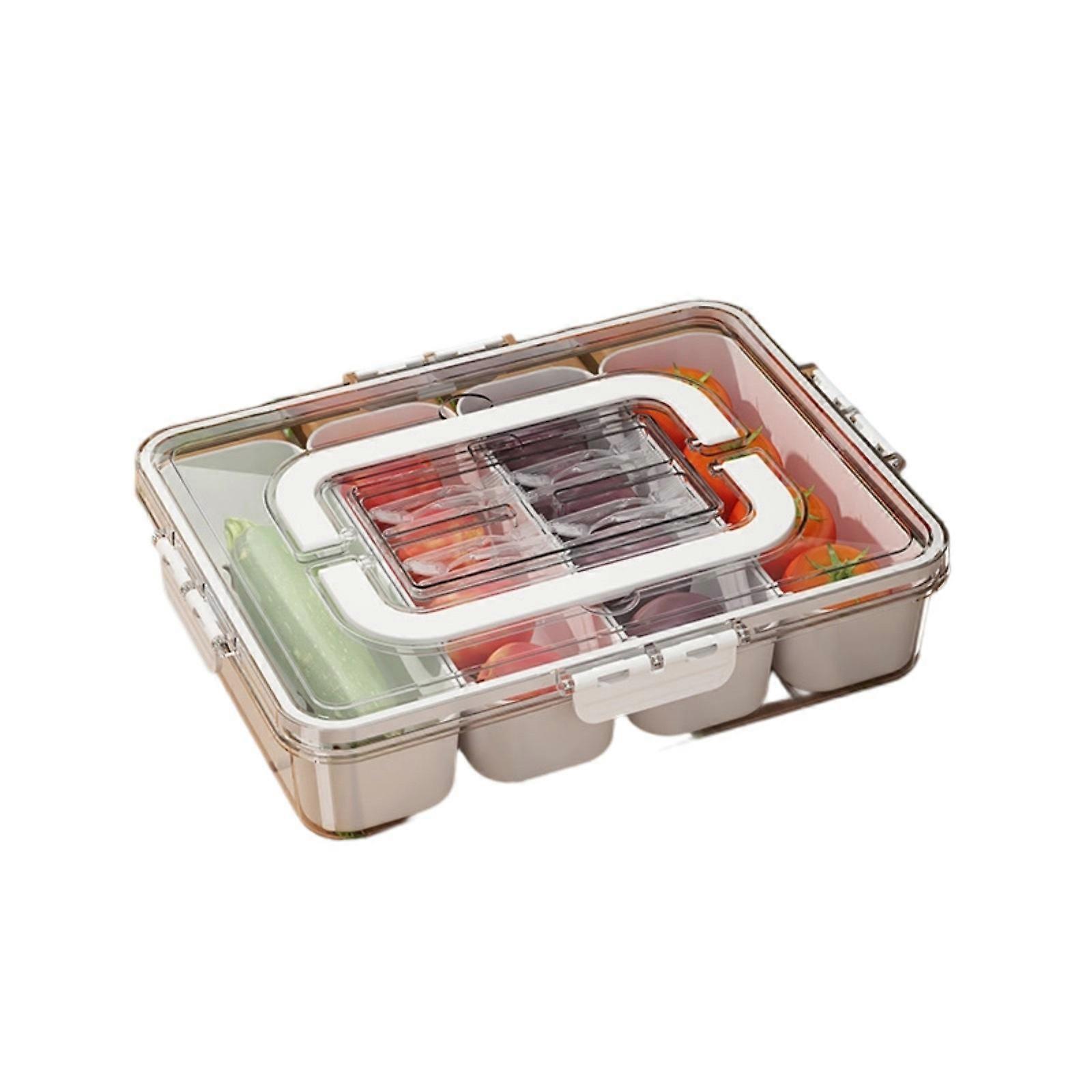 Efficient Kitchen Organizers Box With Multiple Sections Clear Lid Easy Carry Designs For Daily Use