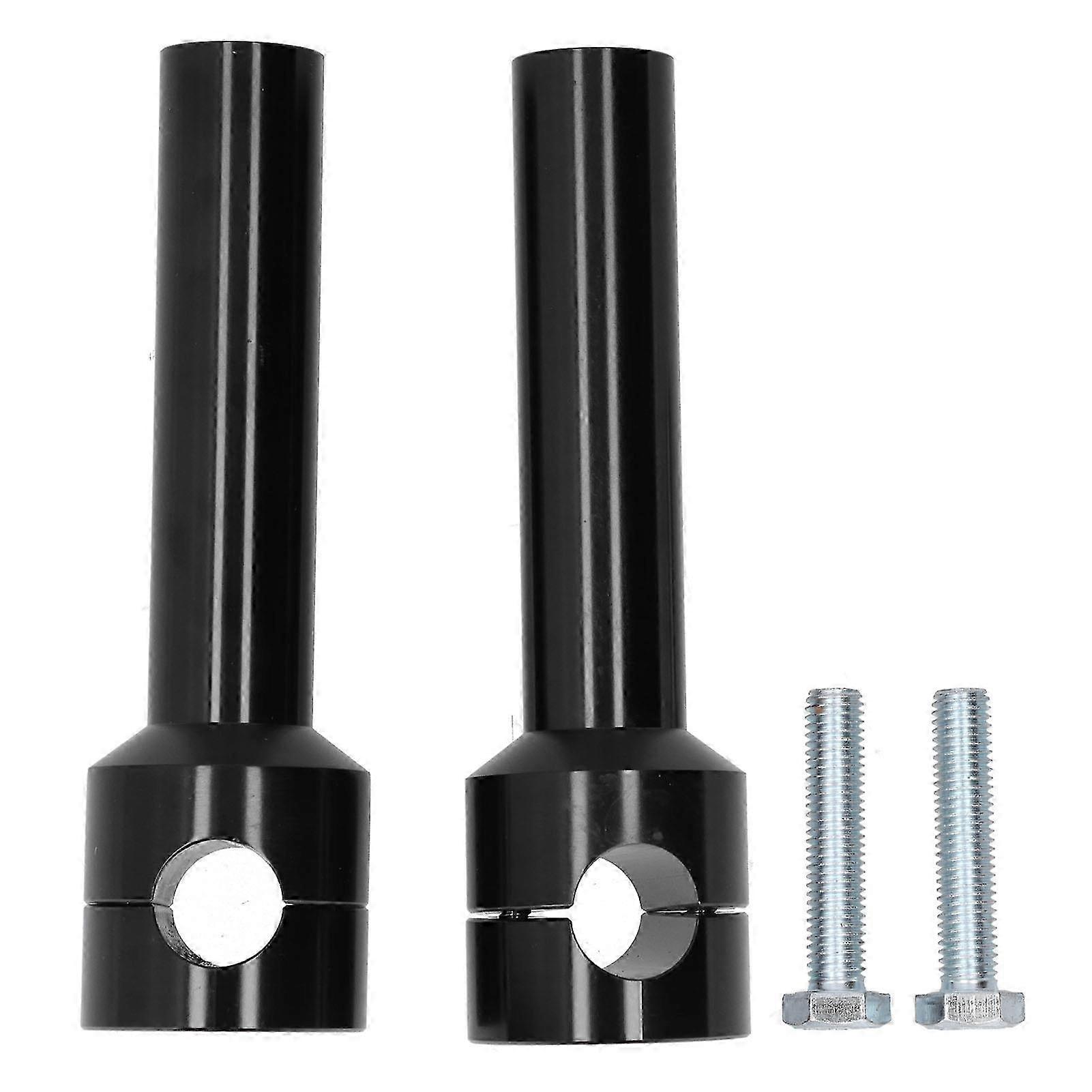 Round Handlebar Mount Clamp Risers Adapter Universal for 22mm Motorcycle Bar Diameter Black