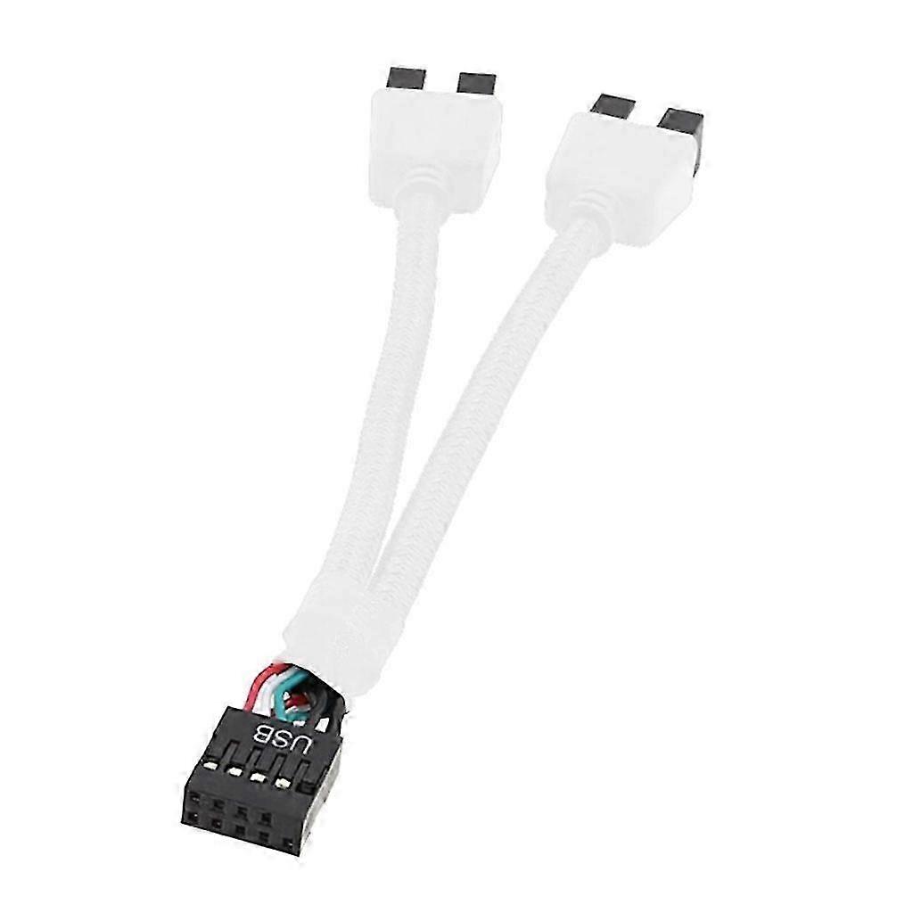 Shielded USB 2.0 9-Pin Splitter Cable - Reliable 9-Pin to Dual 9-Pin Adapter for Data Transfer & Device Connectivity