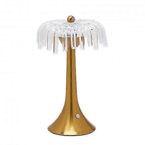 Hestia Crystal USB LED Touch Table Lamp with Bronze Base & Trim