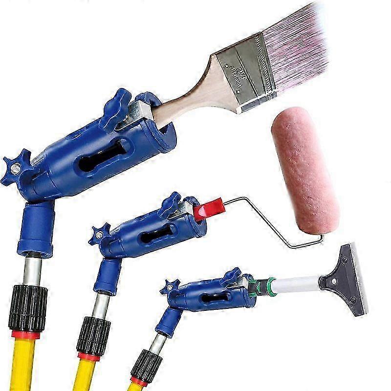 2025 1pcs Multi-Angle Paint Brush Holder - Extension Pole Attachment compatible Paint Brush - Universal Extender Tool fits Most Rollers and Scrapers -