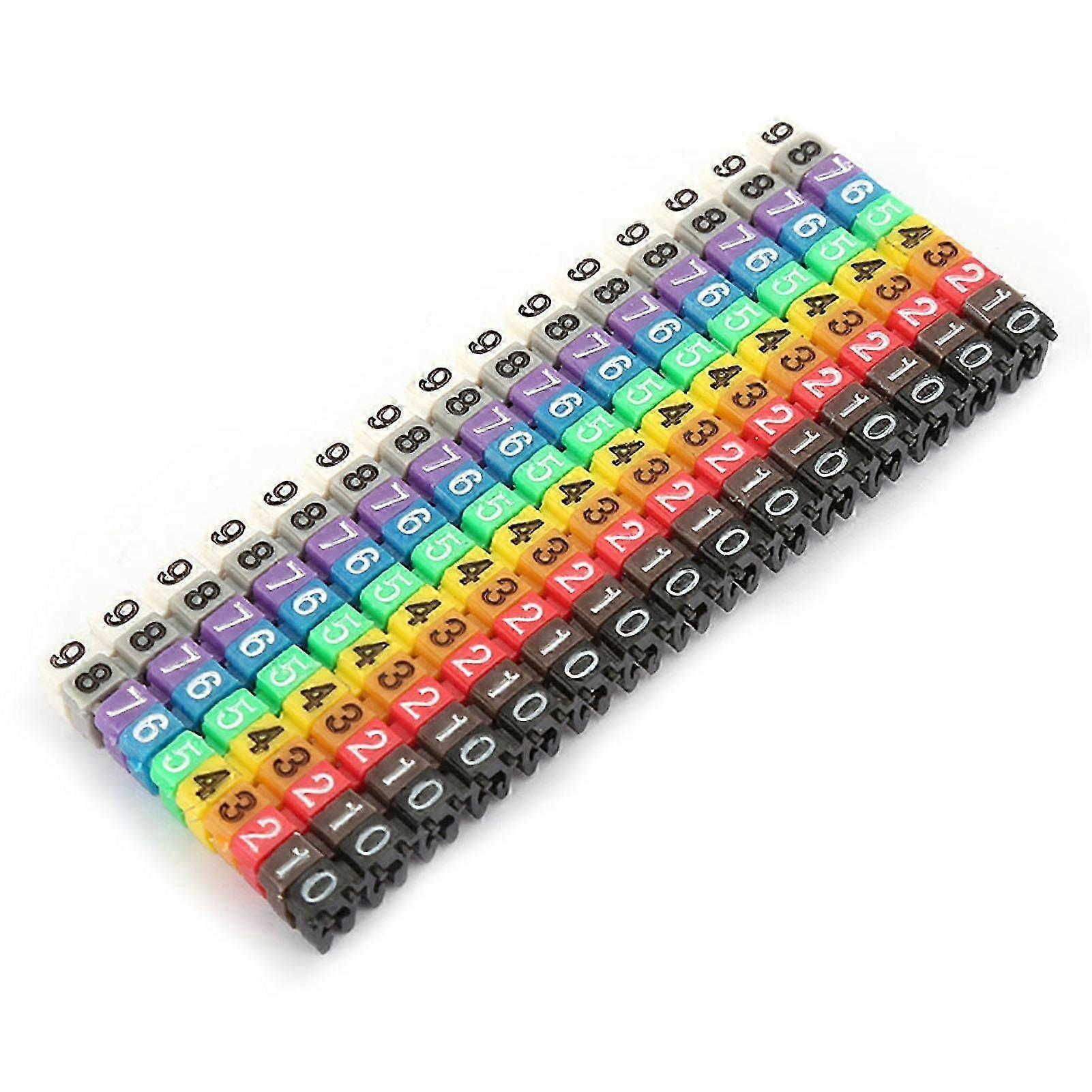 Colorful Wire Number Label Tube Cable Marker (150Pcs 1.5mm2)