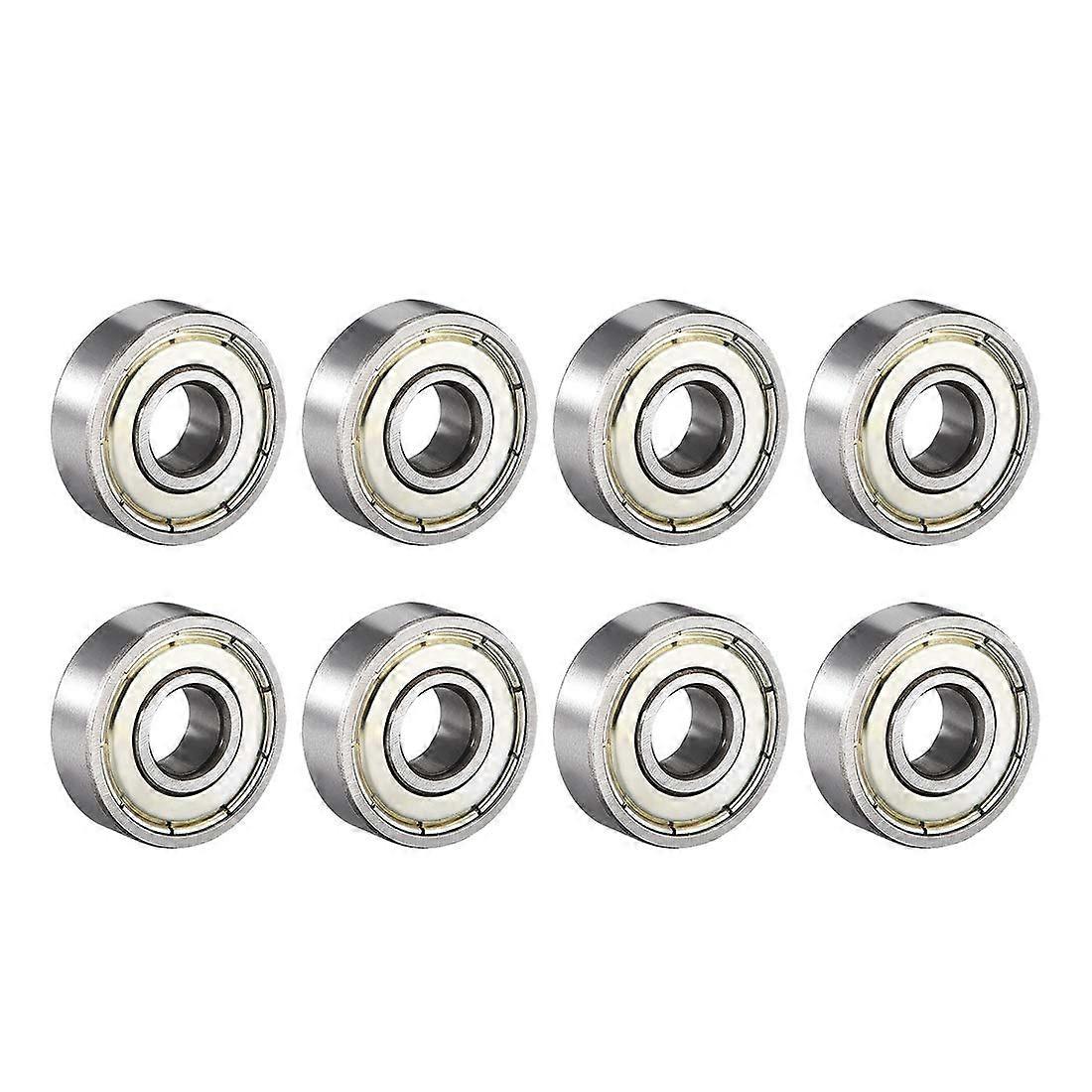 608ZZ Ball Bearings 8mm x 22mm x 7mm Carbon Steel Double Shielded Pack of 8 for Smooth Operation