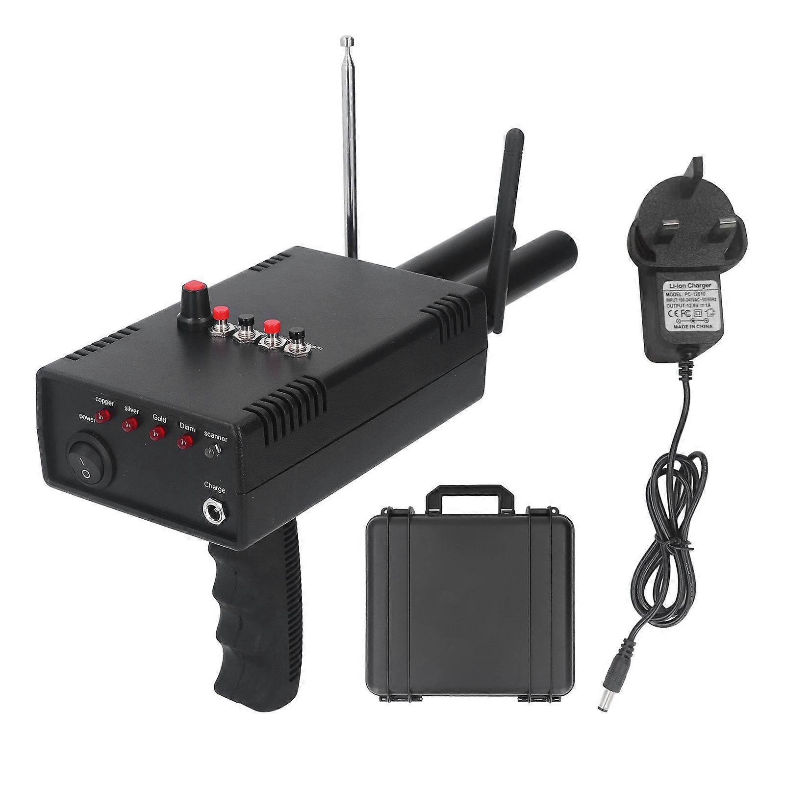 Metal Detector 1500m Range 30m Depth Treasure Searching Pinpointing Finder for Inspection 100‑240V UK Plug