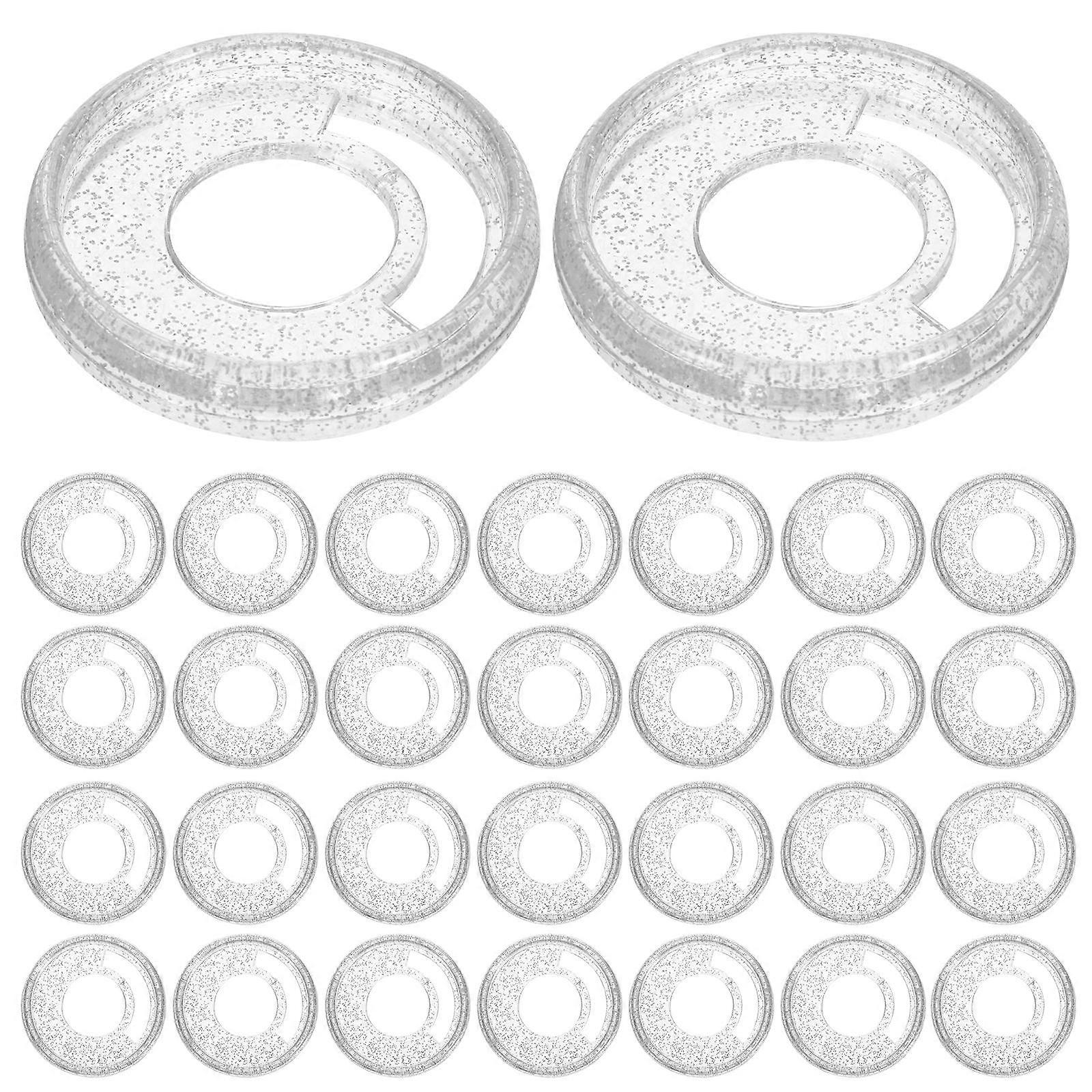 Plastic Loose Leaf Binder Discs for Home Organization Students 2.80X2.80X0.60cm Notebook Organization 50Set