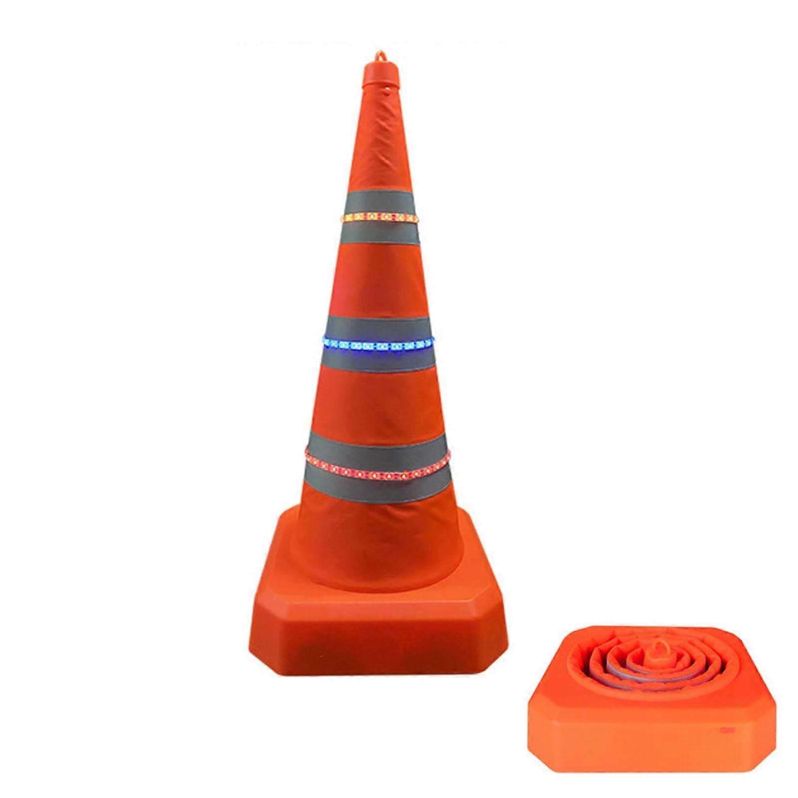 Safety guide cone, 71.1 cm, collapsible, multipurpose, popup, reflective, waterproof Oxford fabric for parking lots