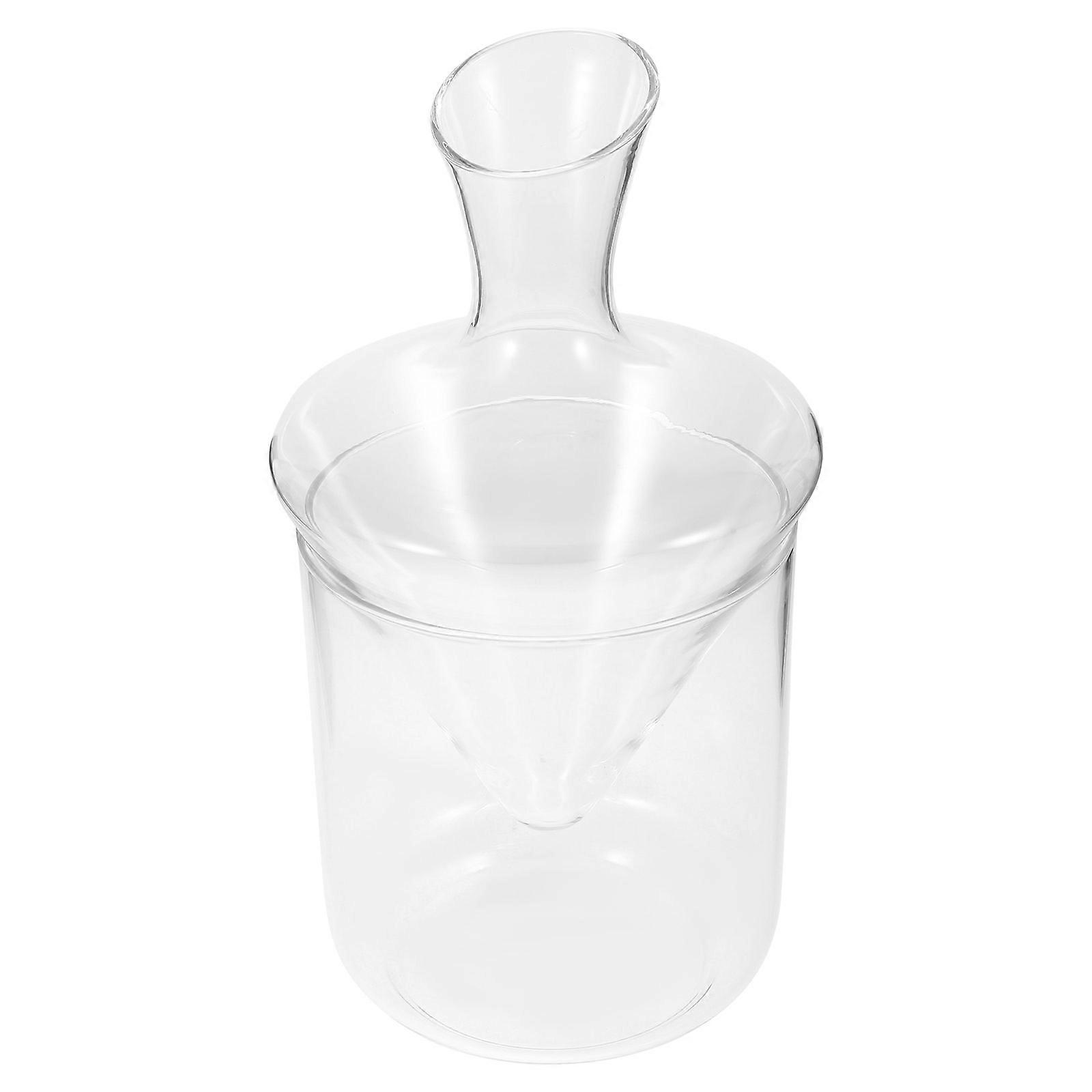 Transparent Synthetic Wine Decanter for Home Use Elegant Design Enhances Red Wine Flavor 1Pc