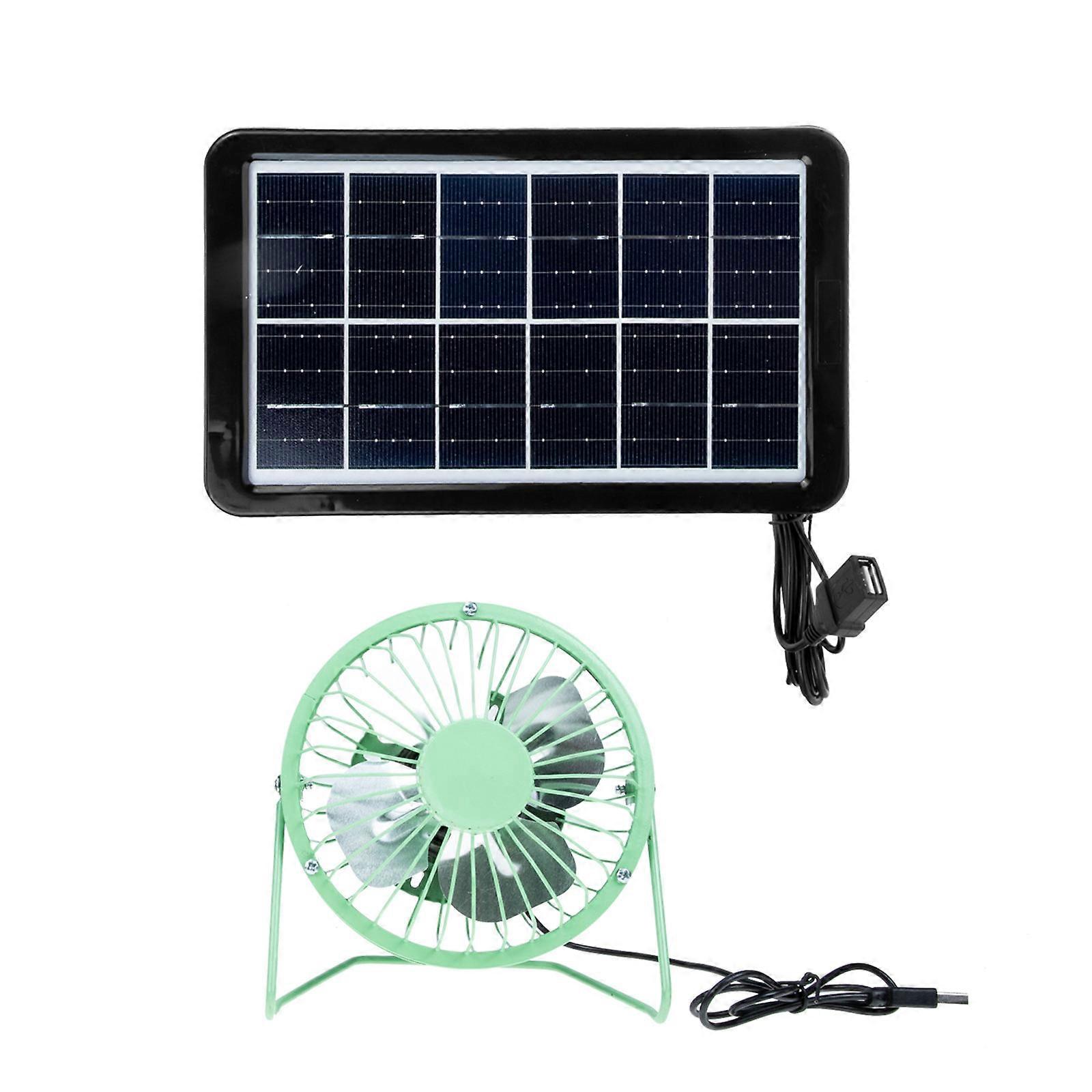USB Solar Powered Portable Clip Fan Quiet Air Circulator for Bed, Home, Office & Camping Random Color Option