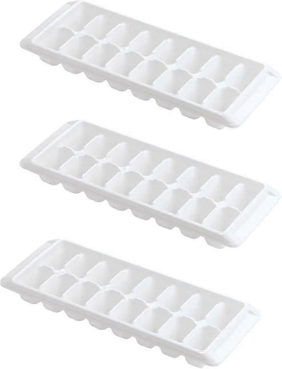 3-Pack White Ice Cube Tray for Kitchen, Chocolate & Candy