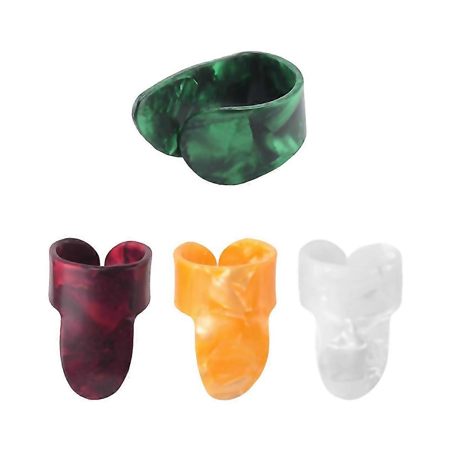 For 3 Finger Picks 1 Thumb Pick Plectrums Guitar Plastic