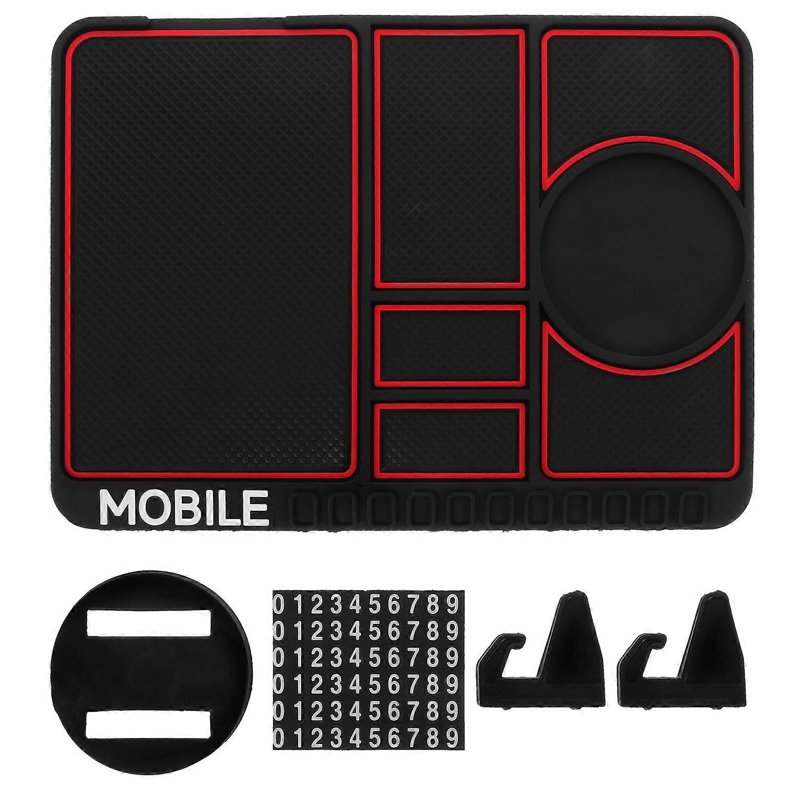 Multi Functional Car Phone Stand Rosy GPS Bracket Decorative Anti Skid Pad 1Pack