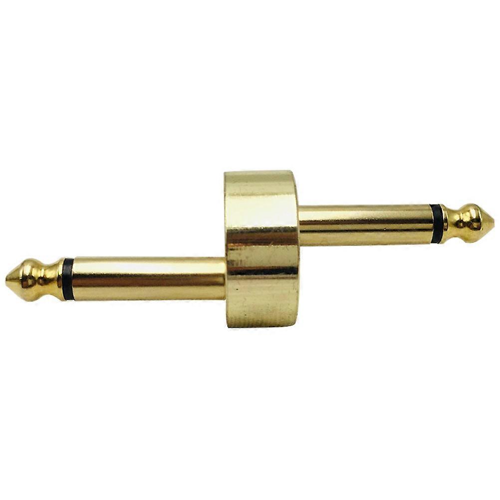 Durable Golden Metal Guitar Pedal Connector for Connecting with and Strong AntiInterference 0.5 Inch