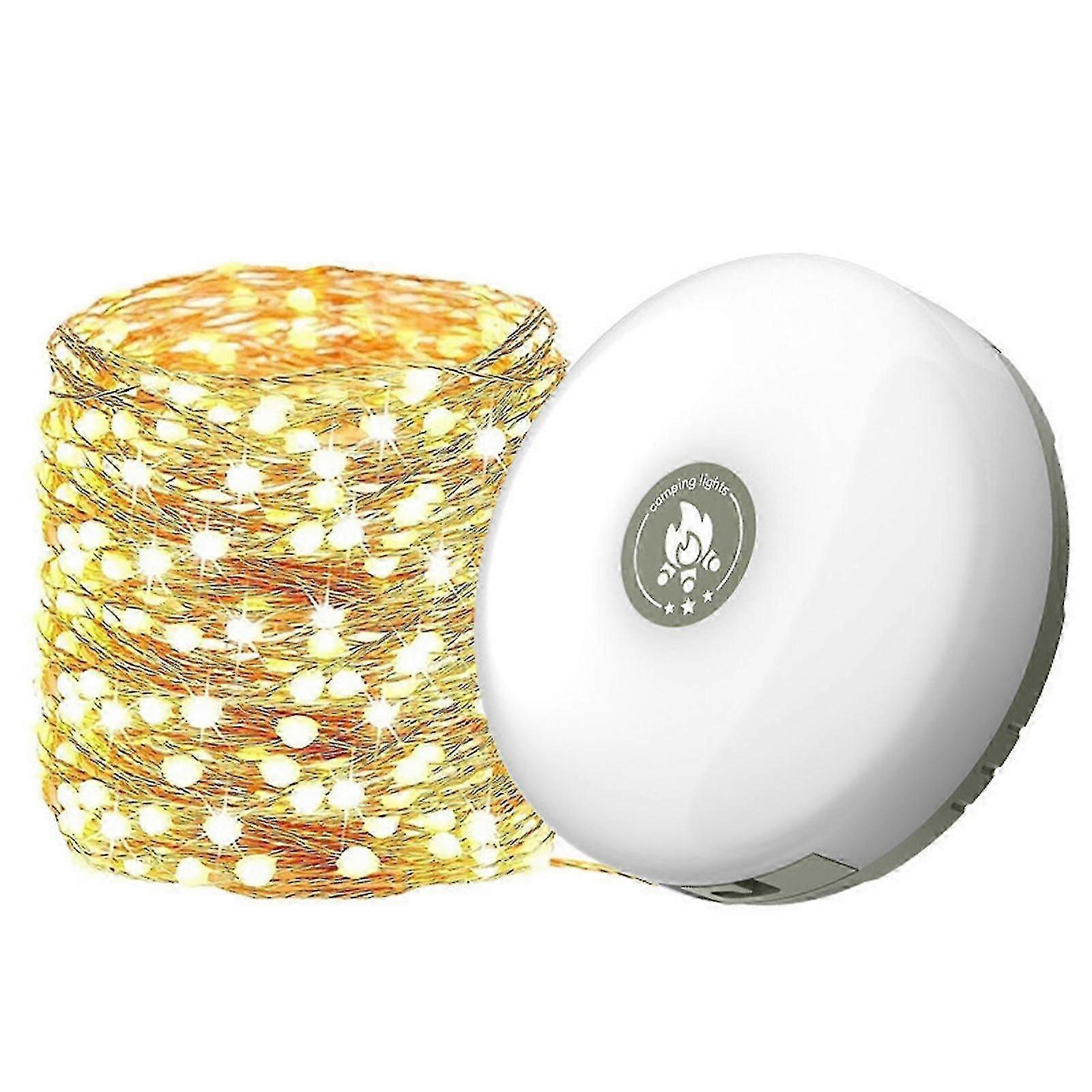 10m Camping String Lights for Camping, Hiking, Tent,LED Camping Lantern Rechargeable