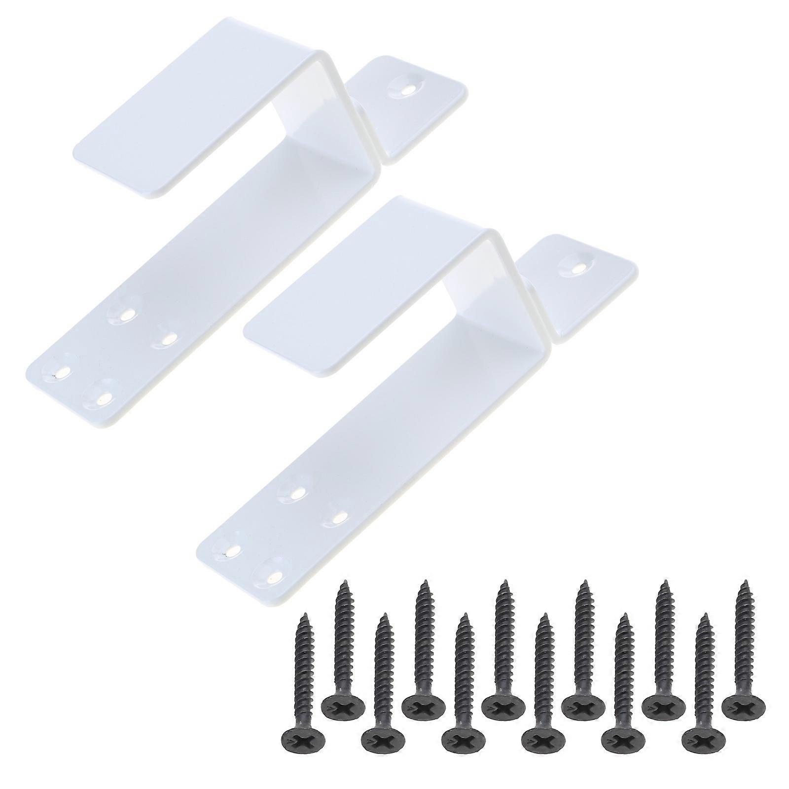 ドアバリケードクランプブラケットセットUS字型バーセキュリティドアロックサポートホームバーンシェッドガレージゲートドアホワイト