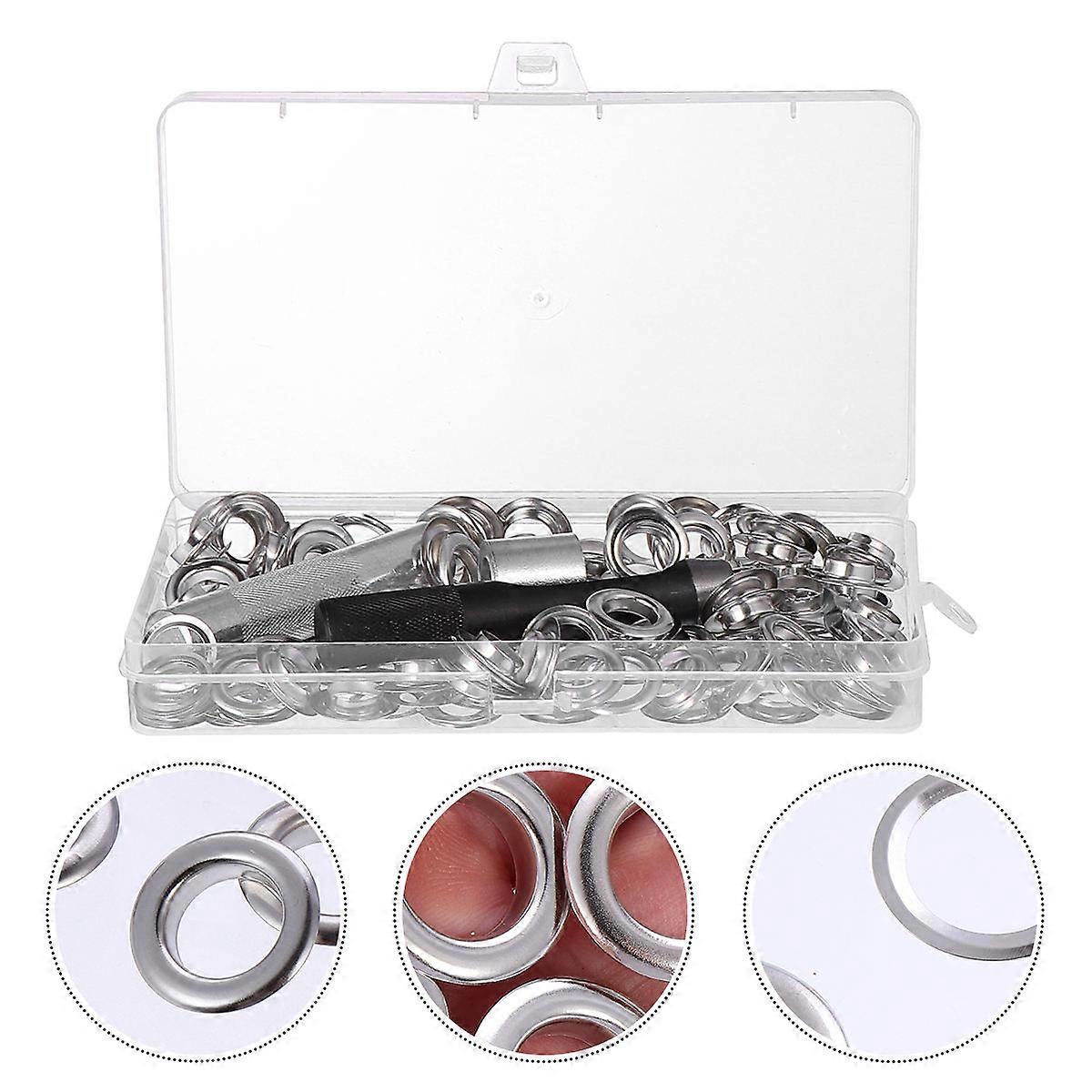 Eyelet Setter Tool Grommet Tool Kit for DIY Projects Fabric Vinyl Leather 100Pcs