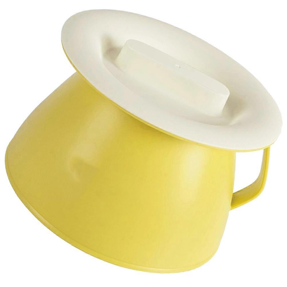 Yellow Plastic spittoon with Lid for Kids NonSlip Design Lightweight and Durable 0.5 Gallon